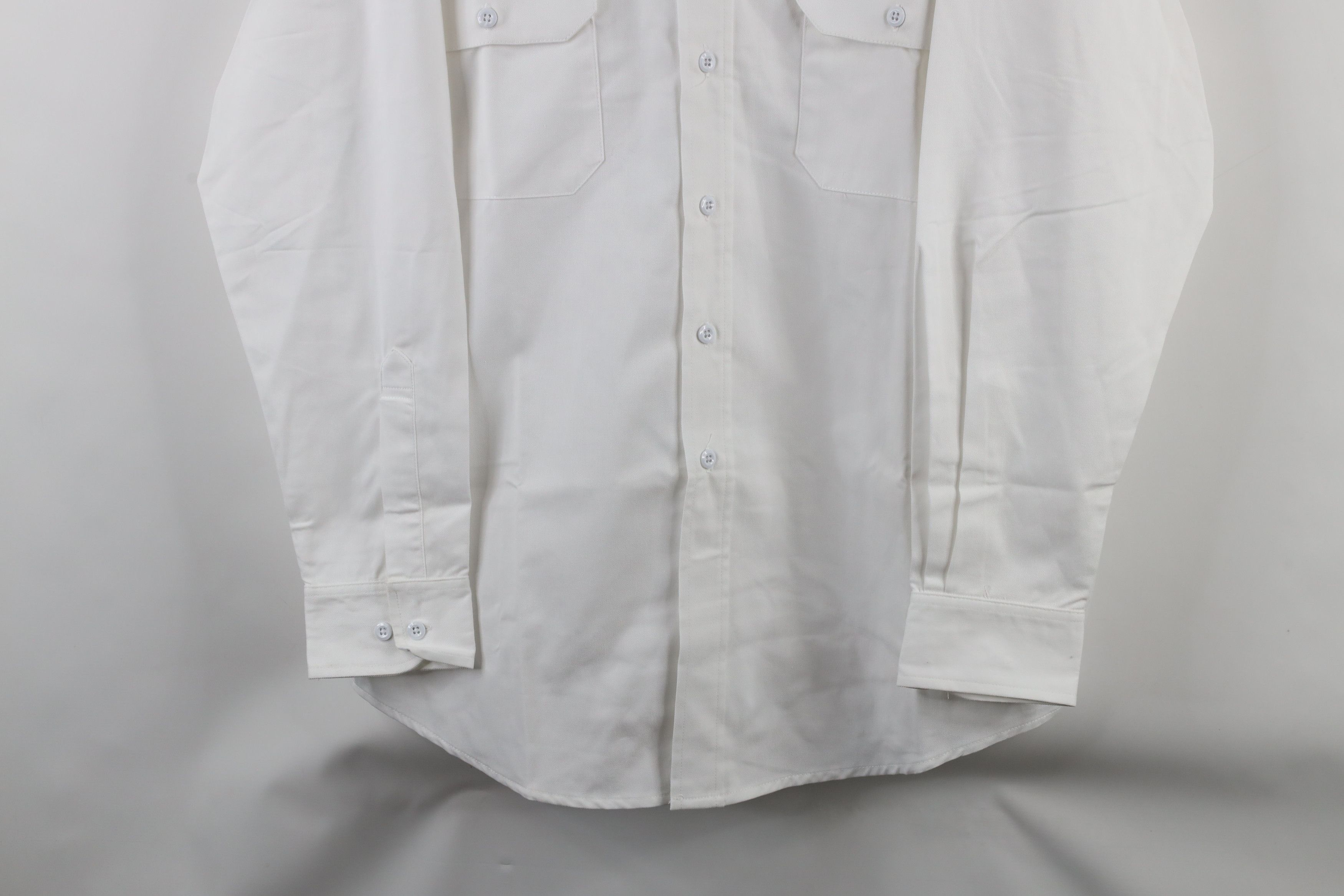 Big Mac × Vintage Vintage 90s Big Mac Workwear Collared Button Shirt White Size US L / EU 52-54 / 3 - 3 Thumbnail