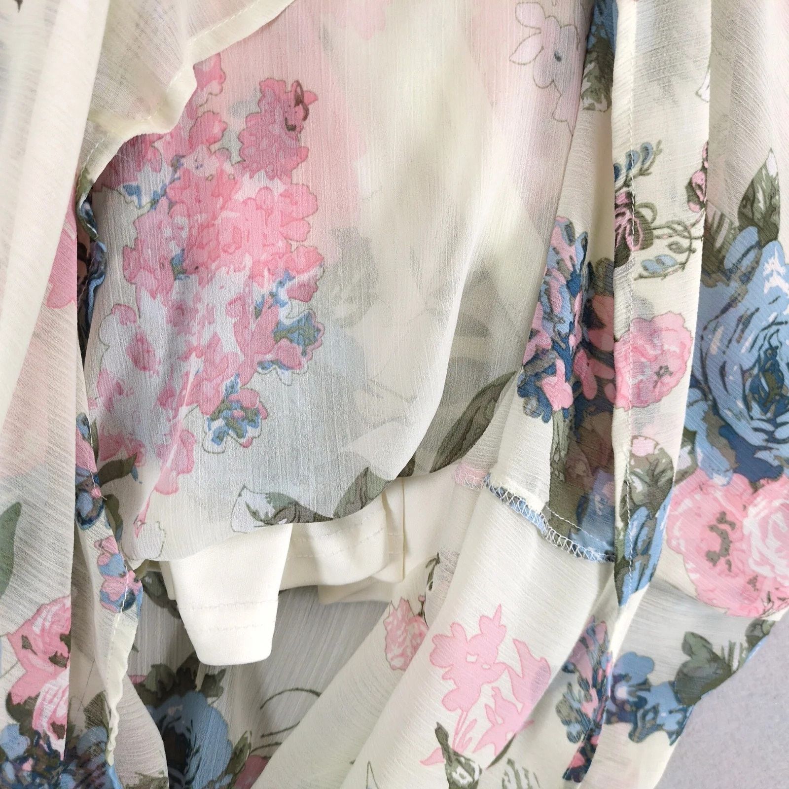 Other Papaya Floral Halter Maxi Dress Sz M Blouson Sheer Lined Size M / US 6-8 / IT 42-44 - 5 Thumbnail