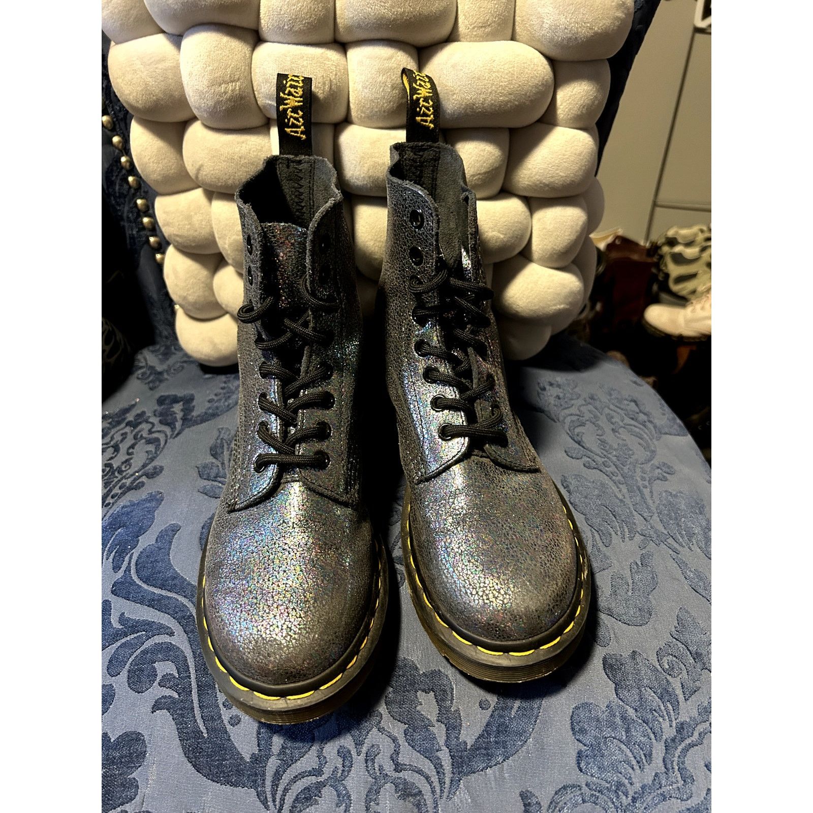 Dr. Martens Dr Martens Blue Glitter Suede Pascal size 7/EU 38 Size US 7 / IT 37 - 3 Thumbnail