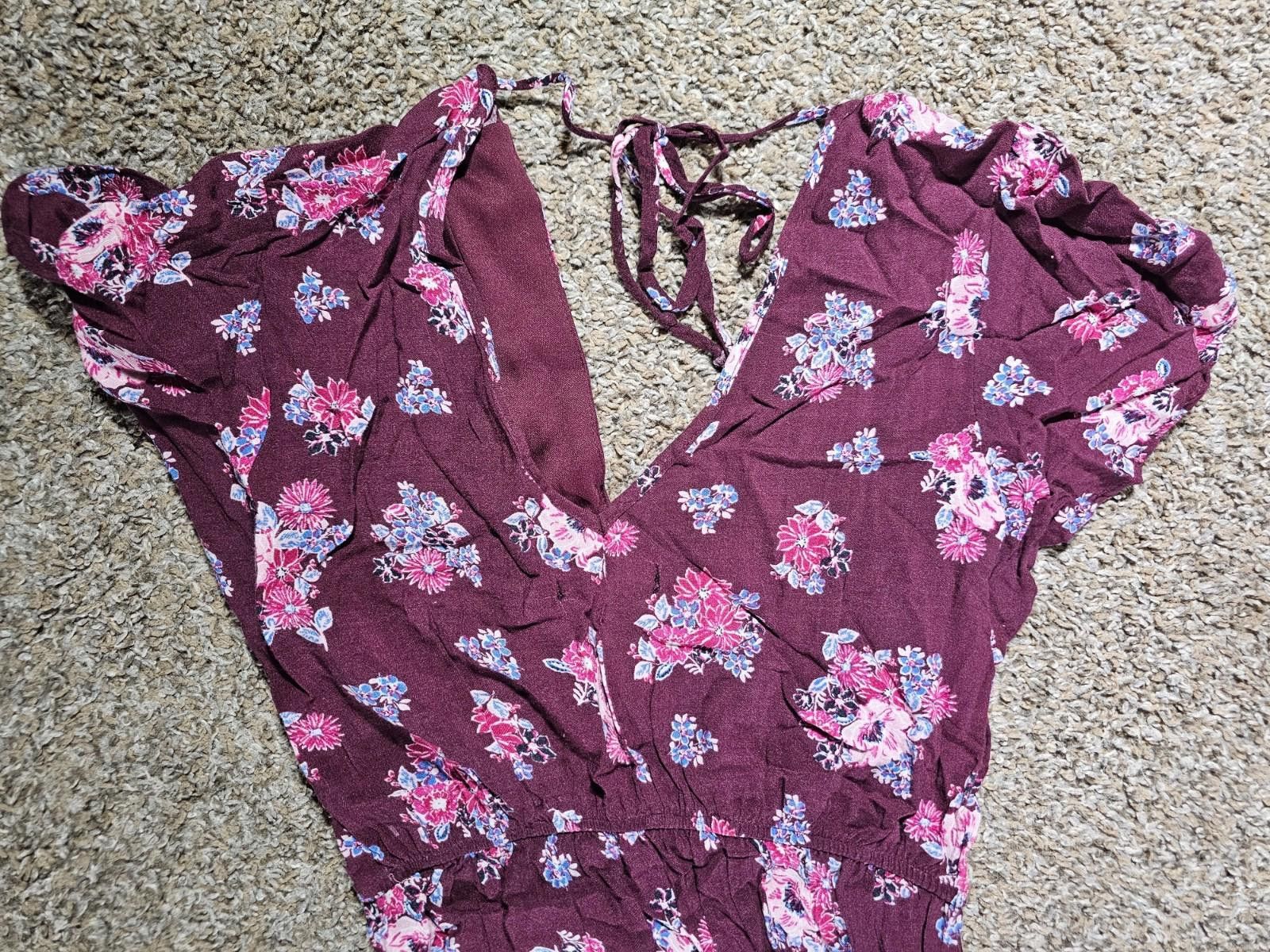 Other Three Pink Hearts XS Dress Red Floral Size XS / US 0-2 / IT 36-38 - 7 Thumbnail