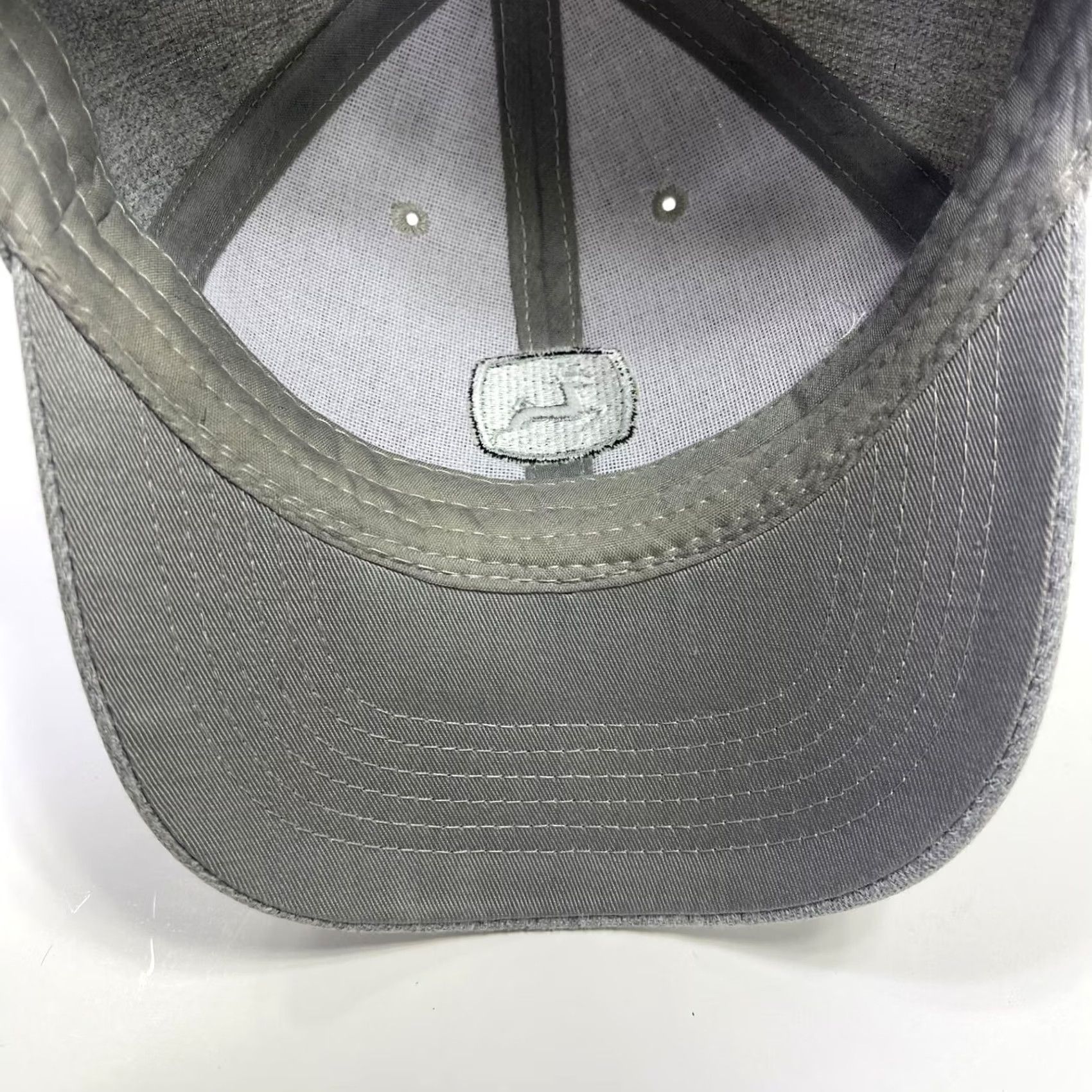 John Deere John Deere Baseball Hat Gray Strapback Hutson Dealership Family Farming Hat Mens One Size Adjustable Cap Size ONE SIZE - 7 Thumbnail
