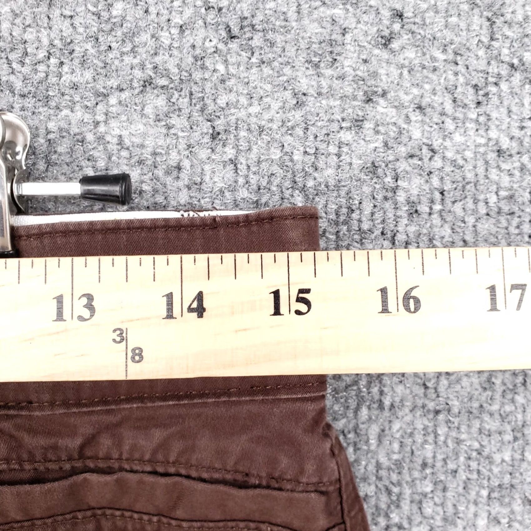 Vintage Rock & Republic Shorts Womens 8 Medium Brown Chino Mid Rise Flat Front Preppy Size 30" / US 8 / IT 44 - 6 Thumbnail