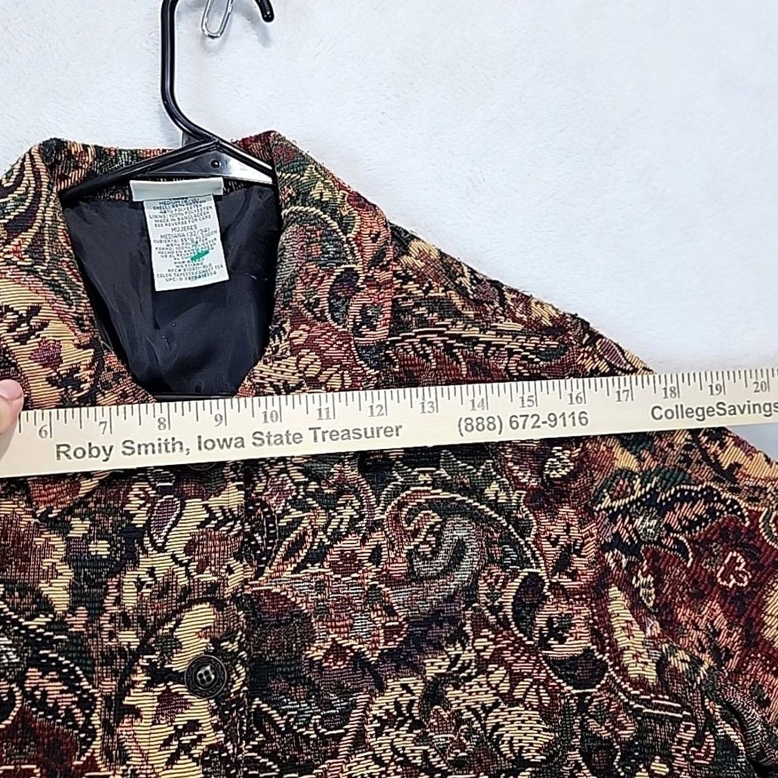 Vintage VINTAGE White Stag Button Up Tapestry Blazer Jacket Women M Size 8-10 Floral Size M / US 6-8 / IT 42-44 - 7 Thumbnail