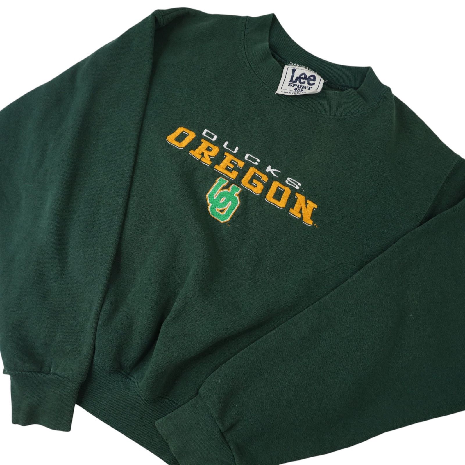 Vintage VTG 90s University of Oregon Ducks Embroidered Sweatshirt Size US M / EU 48-50 / 2 - 2 Thumbnail