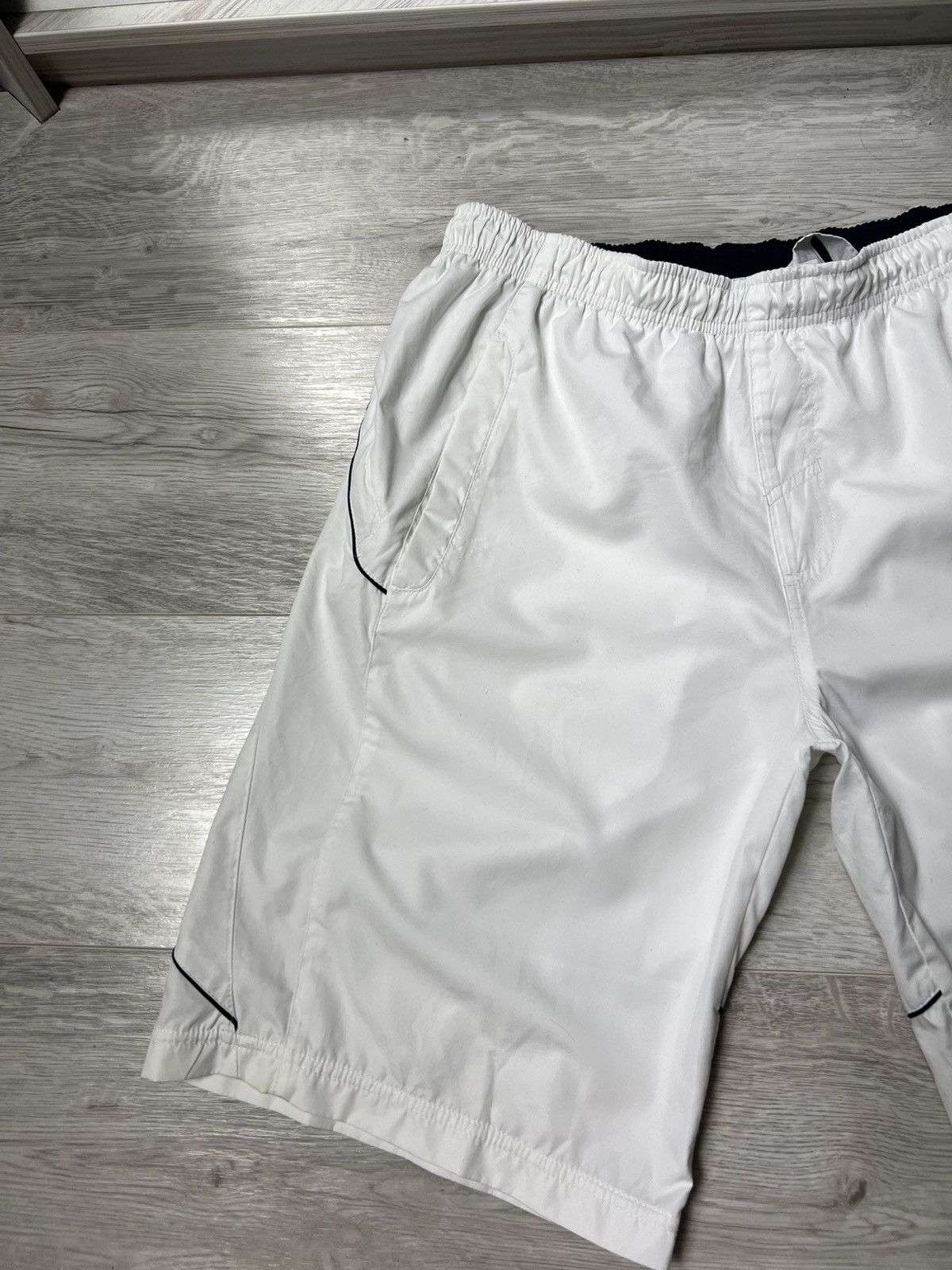 Nike × Vintage Vintage Nike Shox Big Logo White Nylon Shorts Size US 32 / EU 48 - 9 Thumbnail