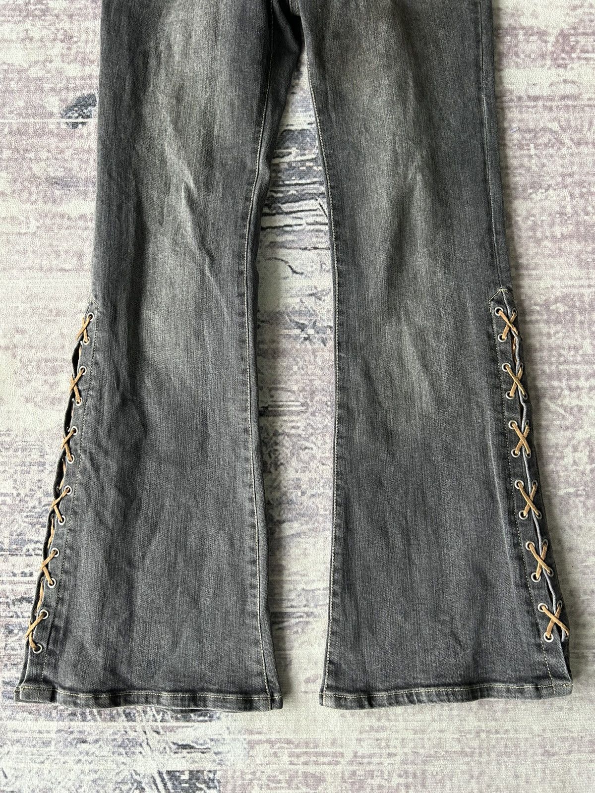If Six Was Nine Oririn Lane Up Flared Punk Jeans Size US 29 - 4 Thumbnail