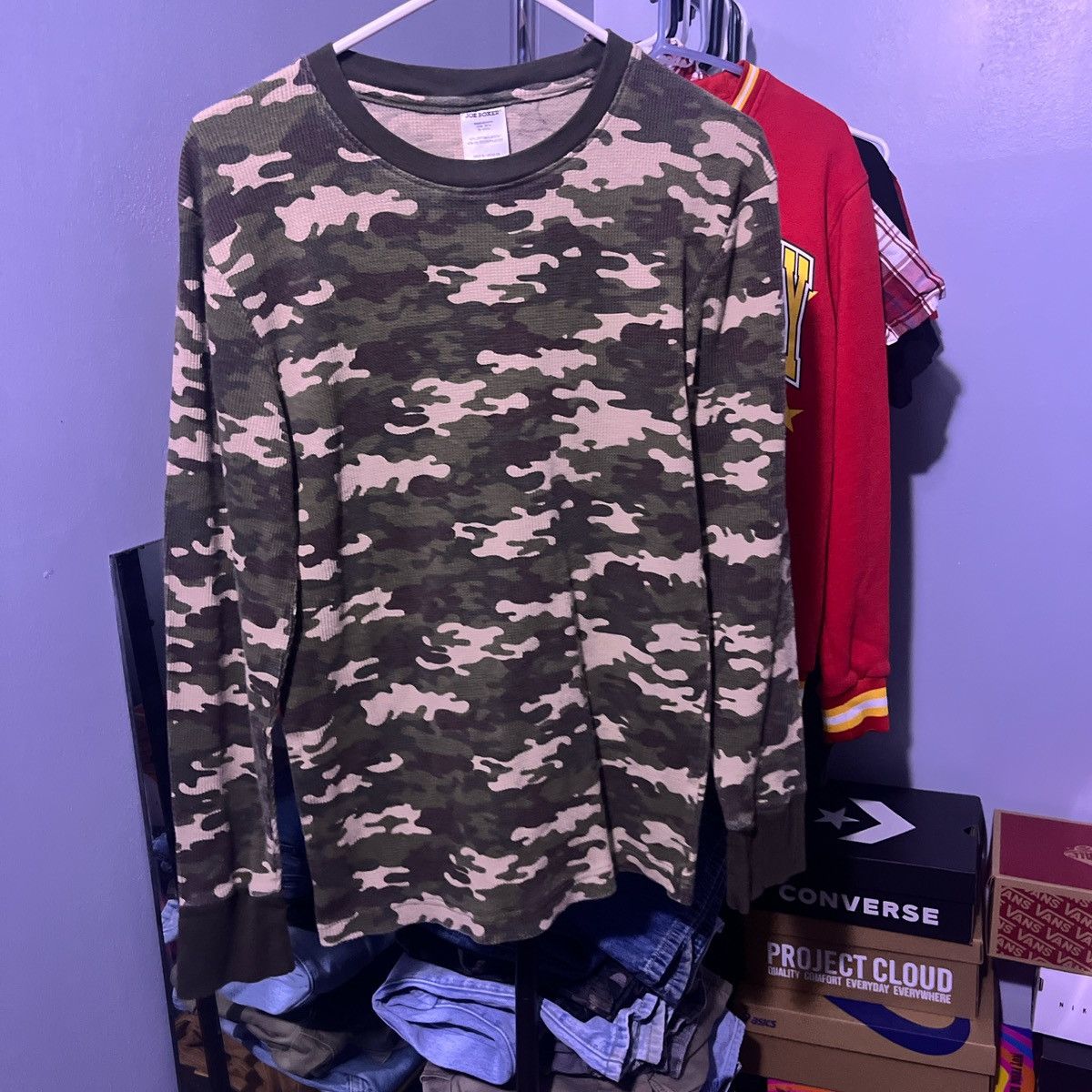 Joe Boxer Vintage Y2K Camouflage Thermal Shirt Size US S / EU 44-46 / 1 - 1 Thumbnail