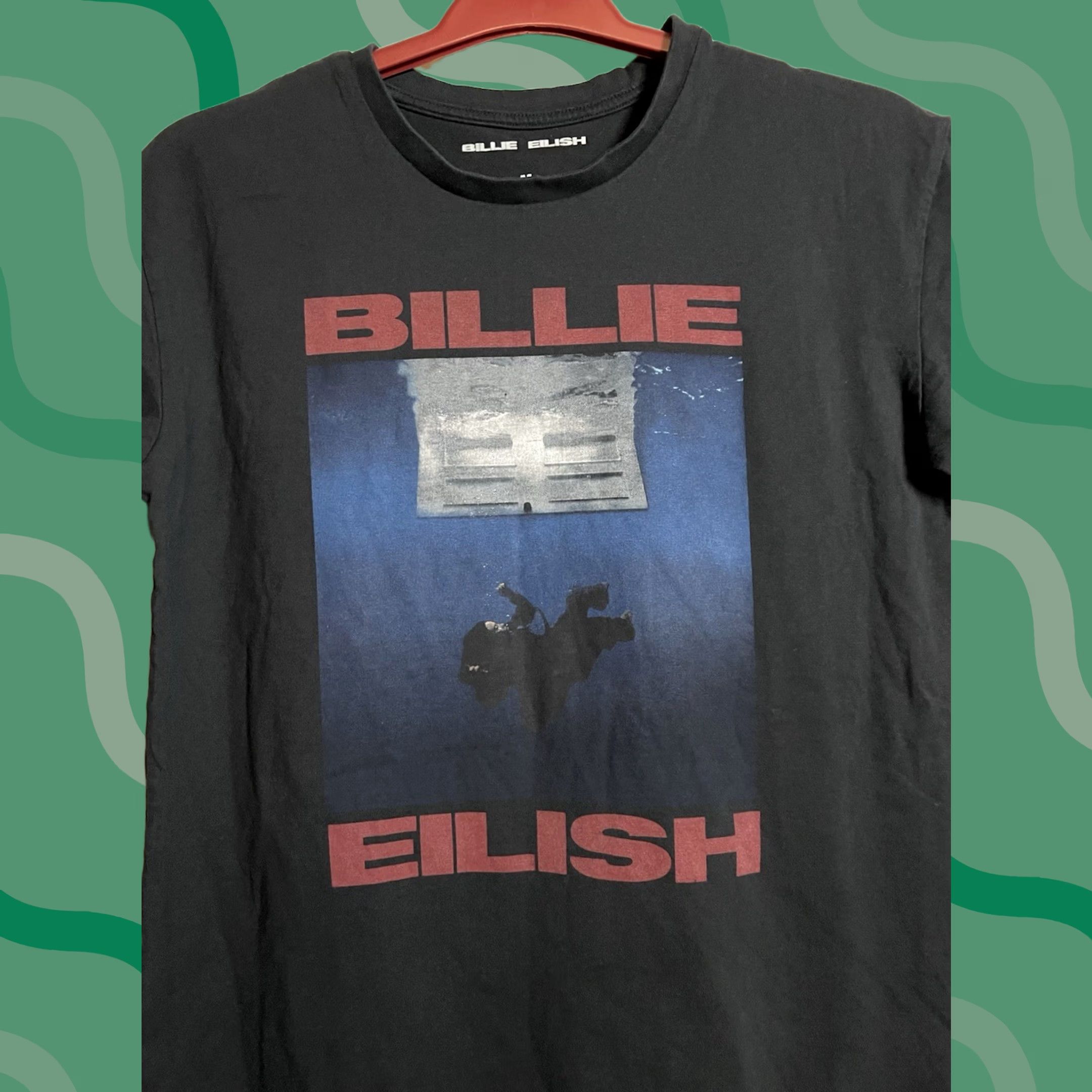 Vintage Billie Eilish Shirt Mens M Black Graphic Print Tee T-Shirt Cotton Band Pop Culture Short Sleeve Crew Neck Jersey All Seasons Mens Size US M / EU 48-50 / 2 - 1 Thumbnail