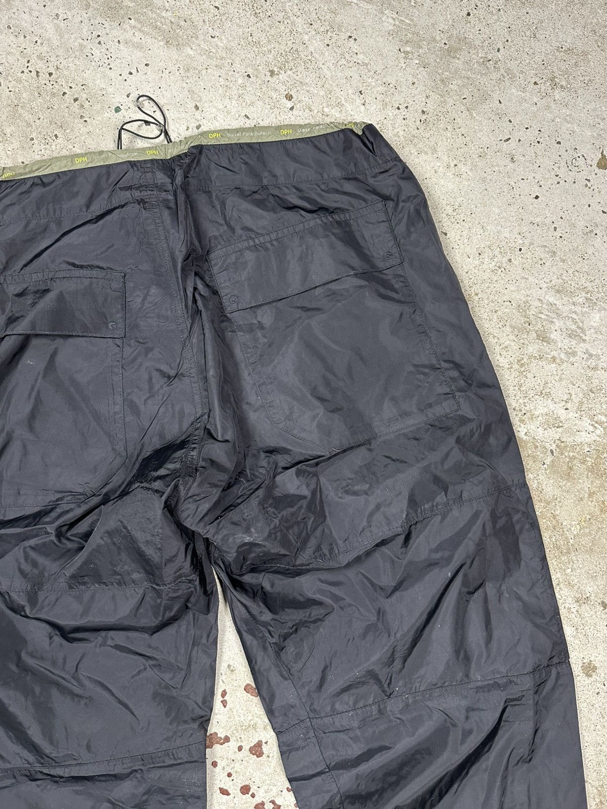 Diesel × Vintage Vintage 90s Diesel ParachutecH Black Track Pants Baggy Size US 34 / EU 50 - 16 Thumbnail