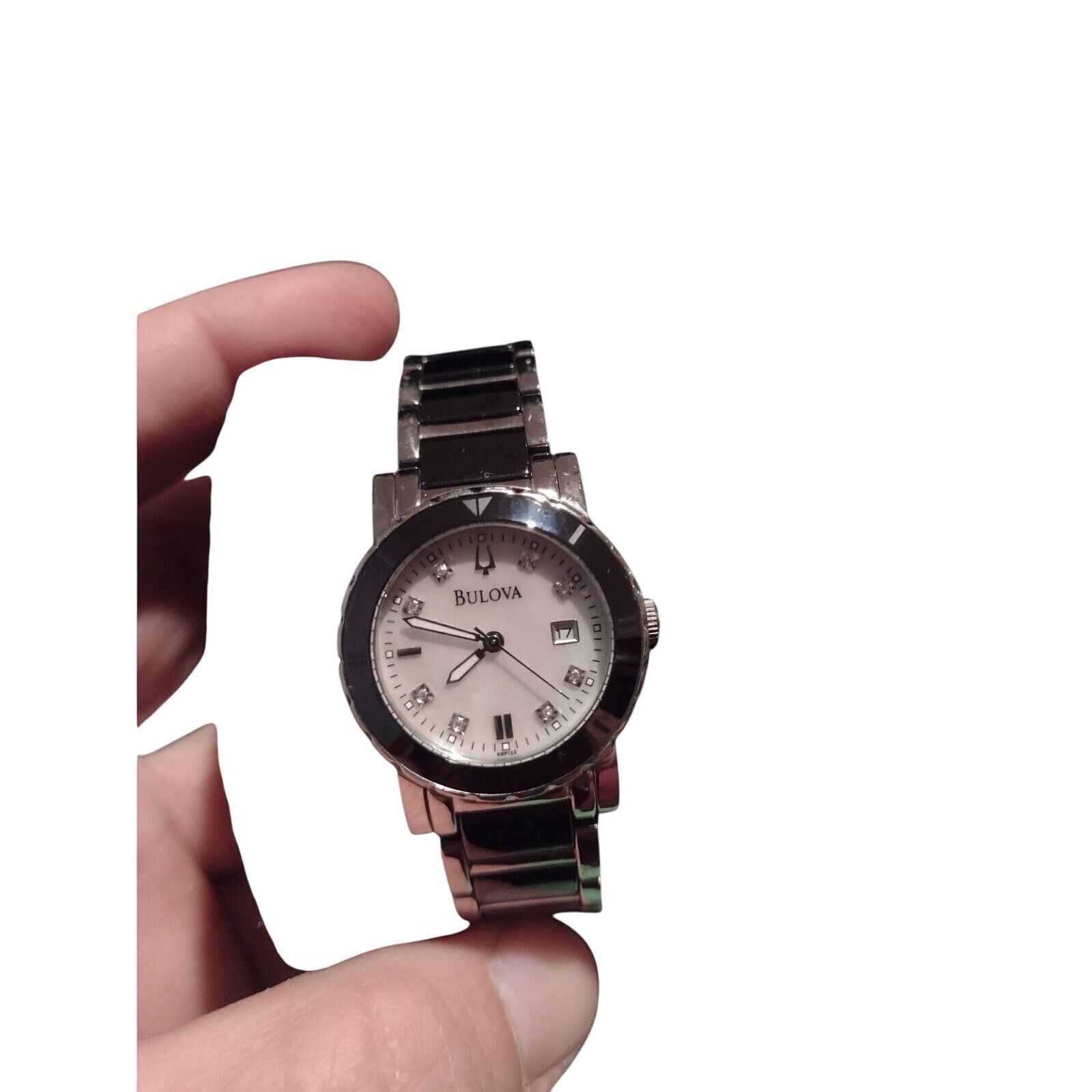 Bulova Bulova Highbridge Diamond Watch - White MOP & 2-Tone Ceramic Size ONE SIZE - 3 Thumbnail