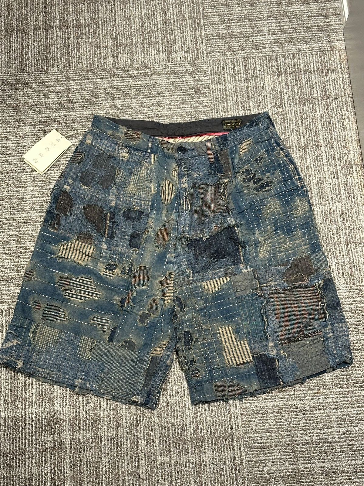 Kapital Kapital Indigo Boro Shorts Size US 30 / EU 46 - 1 Thumbnail