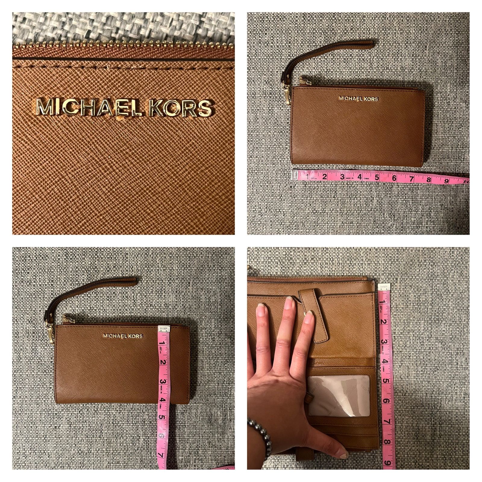 Michael Kors Michael Kors Jet Set Saffiano Leather Double Zip Wristlet Size ONE SIZE - 4 Thumbnail