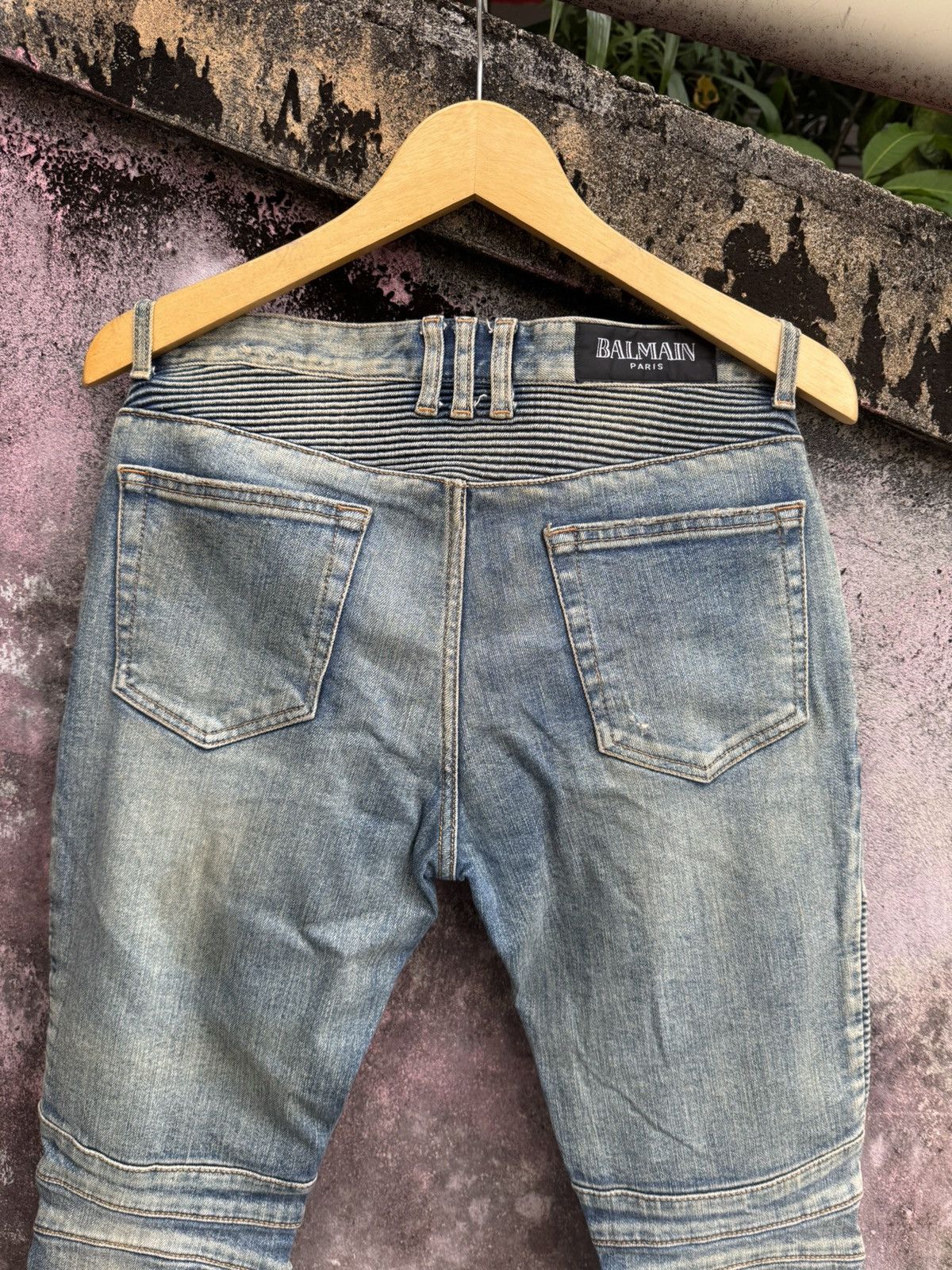 Balmain Balmain Washed Distressed Bikers Decarnin Era Jeans Size US 32 / EU 48 - 6 Thumbnail