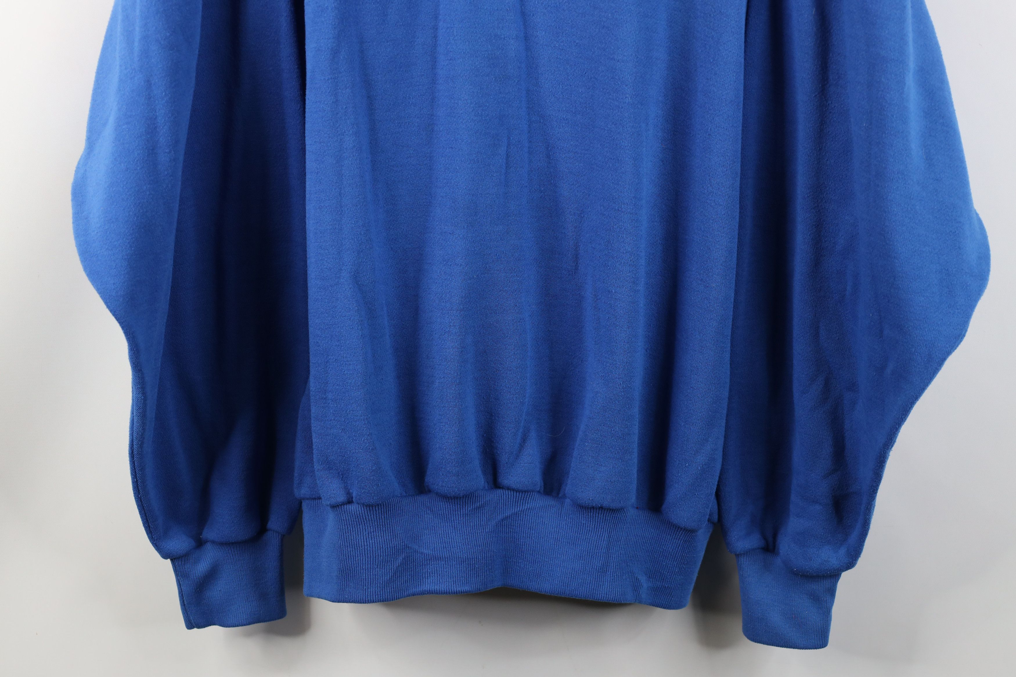 Nike Vintage 90s Nike Scott Mini Swoosh Collared Sweatshirt Blue Size US XL / EU 56 / 4 - 3 Thumbnail