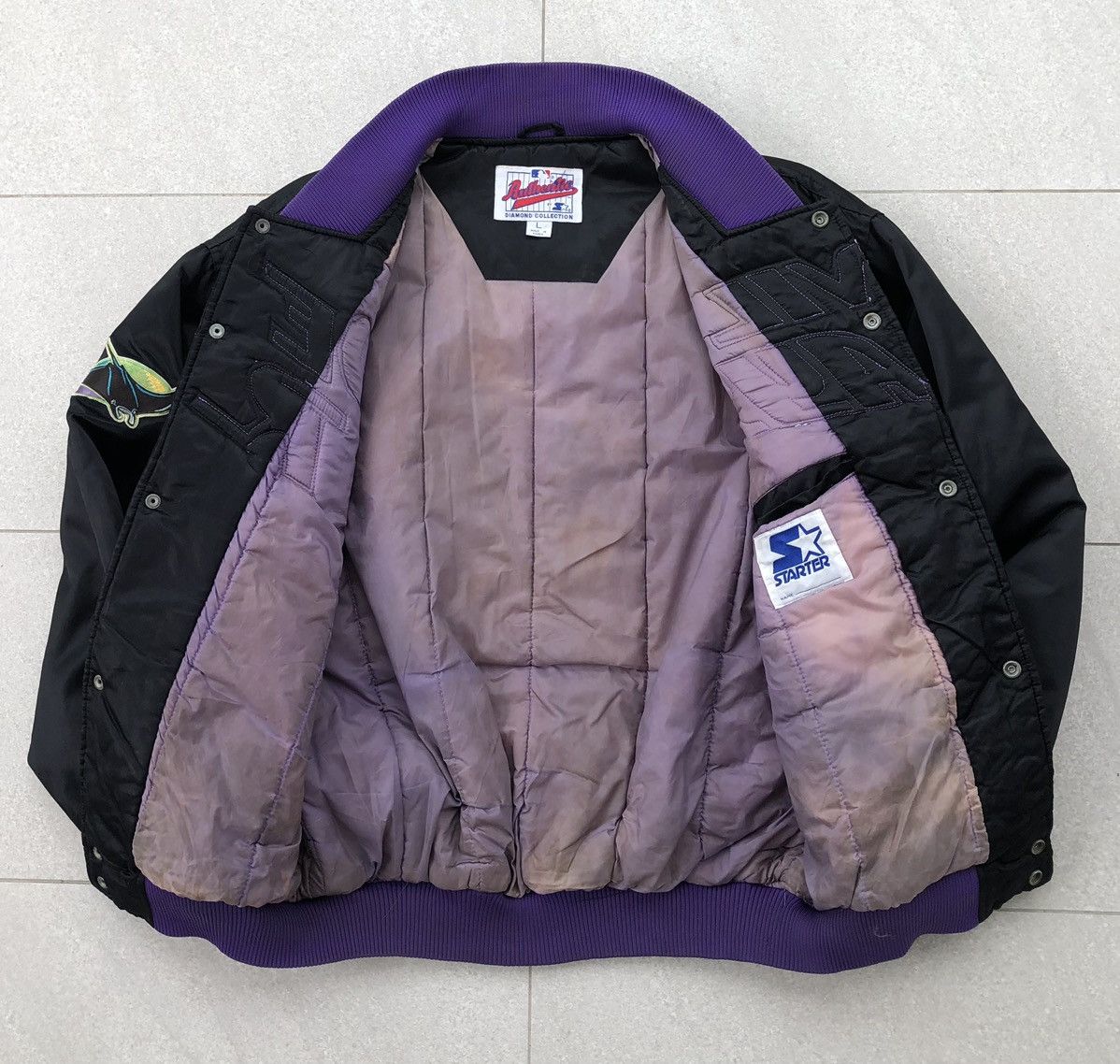 Starter Vintage Starter Diamond Collection Devil Rays Bomber Jacket Size US L / EU 52-54 / 3 - 16 Thumbnail