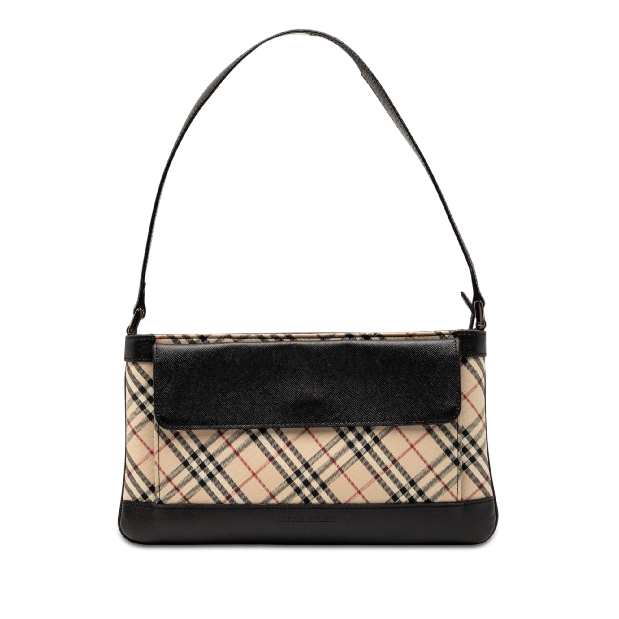 Burberry Nova Check Canvas Shoulder Bag Size ONE SIZE - 1 Thumbnail