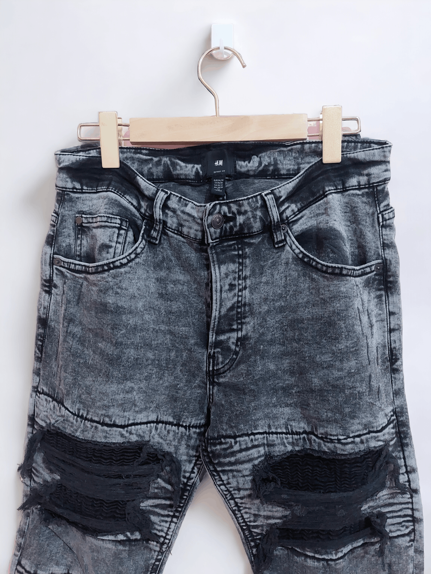 Vintage H&M Seditionaries Double Knee Denim Size US 30 / EU 46 - 2 Thumbnail