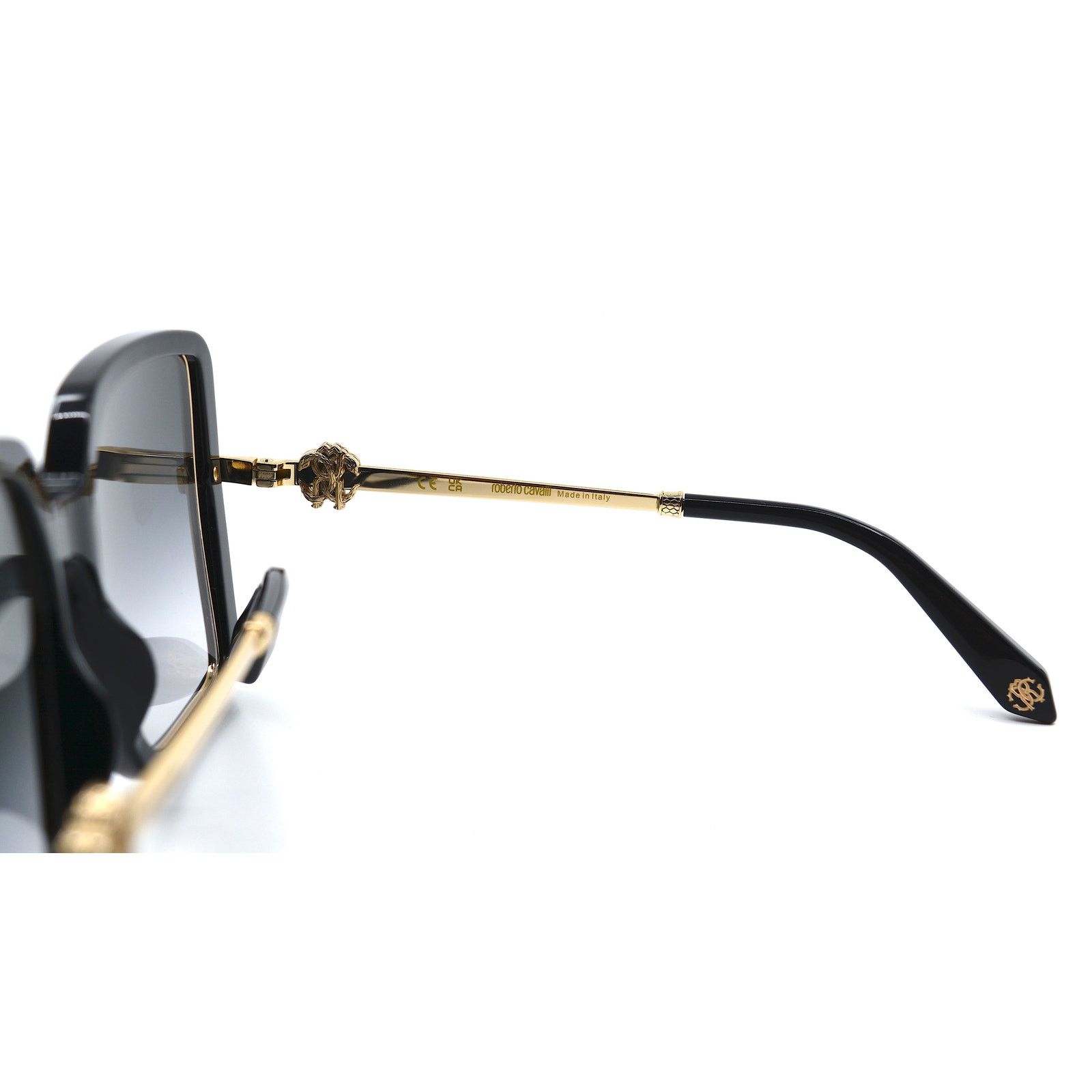 Roberto Cavalli ROBERTO CAVALLI SRC007 BLACK GOLD GREY GRADIENT SUNGLASSES Size ONE SIZE - 8 Thumbnail
