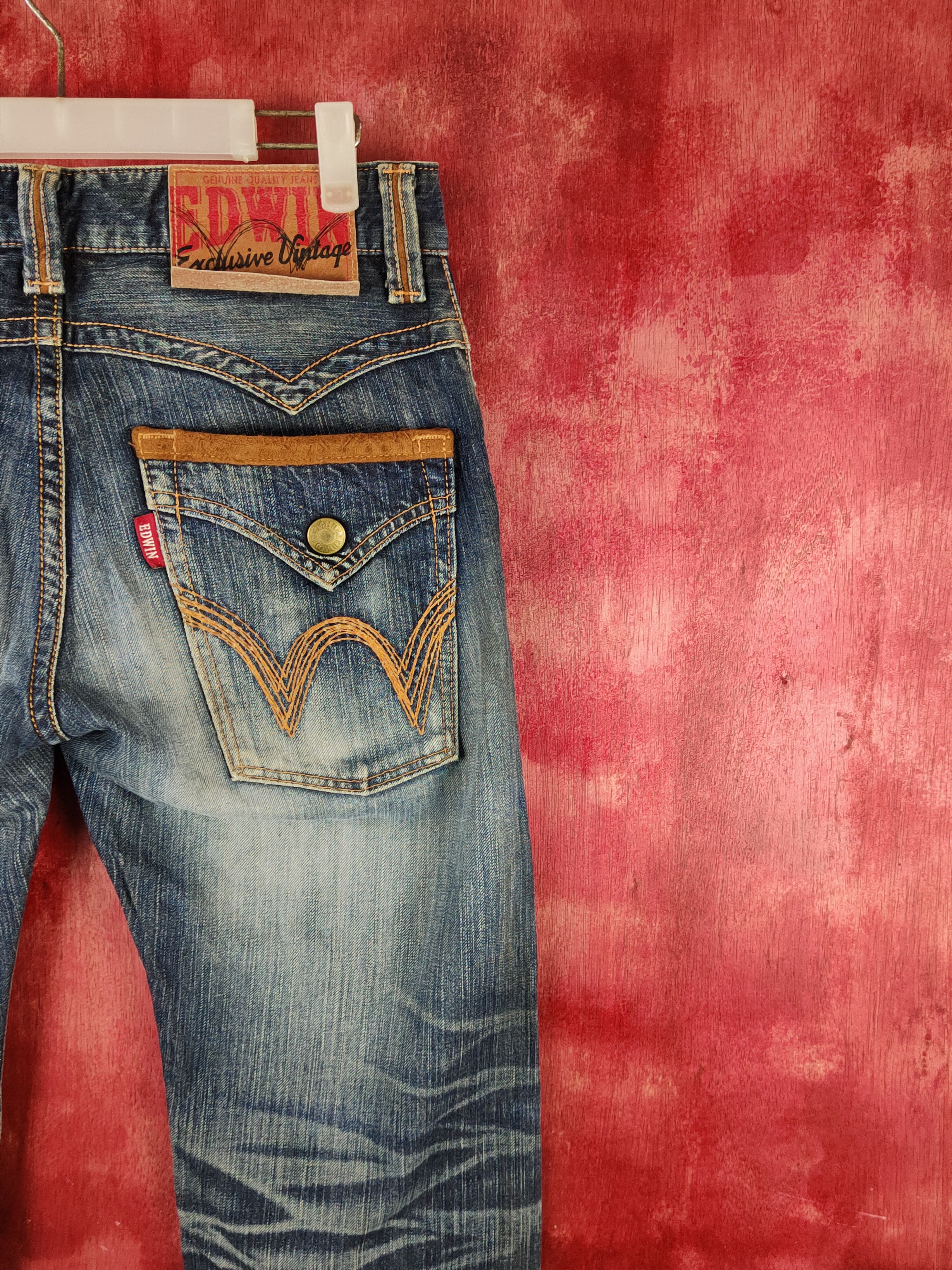Edwin Edwin exclusive vintage Distressed Ripped denim Jeans #S2247 Size US 31 - 12 Thumbnail