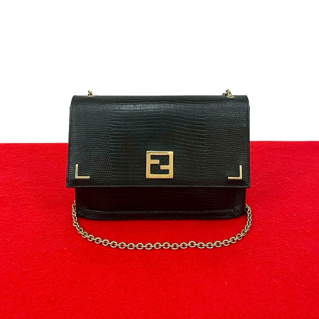 Fendi Fendi Fendi FF Logo Leather Chain Mini Shoulder Bag Leather Shoulder Bag DUTY FREE for USA Size ONE SIZE - 1 Thumbnail