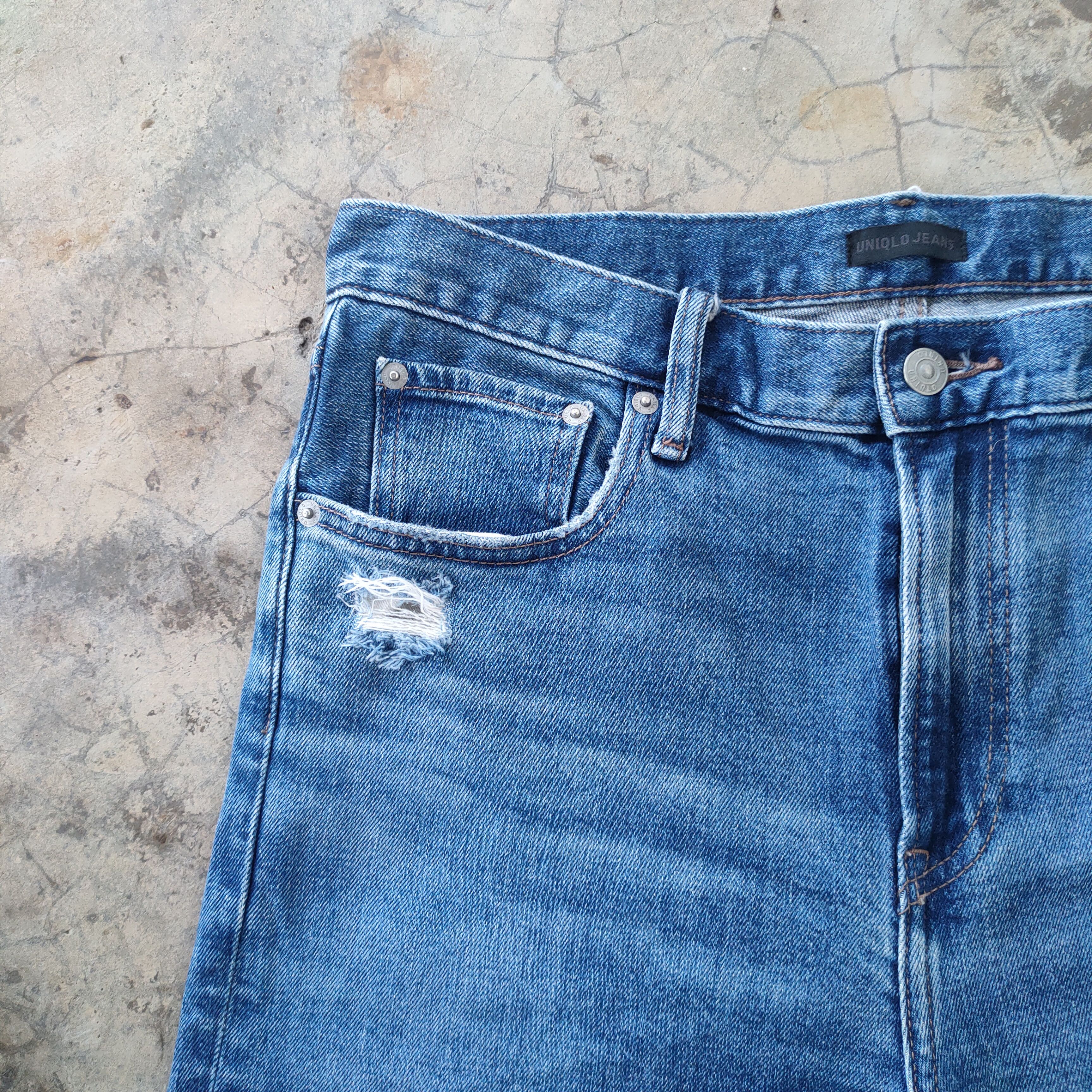 Japanese Brand W32 VINTAGE JAPANESE SKINNY FADED DISTRESSED JEANS PANTS Size US 32 / EU 48 - 5 Thumbnail