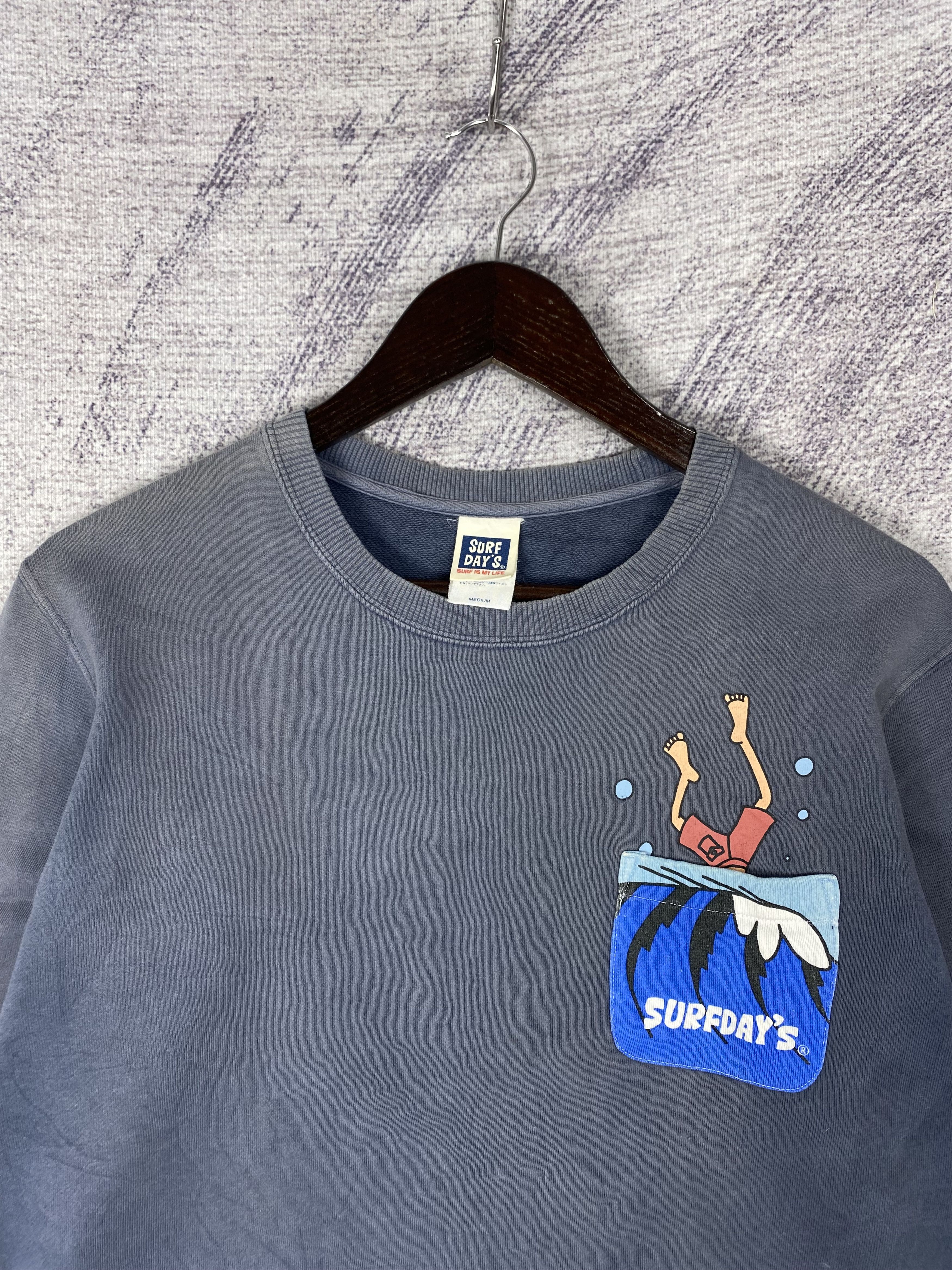 Japanese Brand Vintage Surf Days Pocket Tee Sweatshirts Size US M / EU 48-50 / 2 - 2 Thumbnail