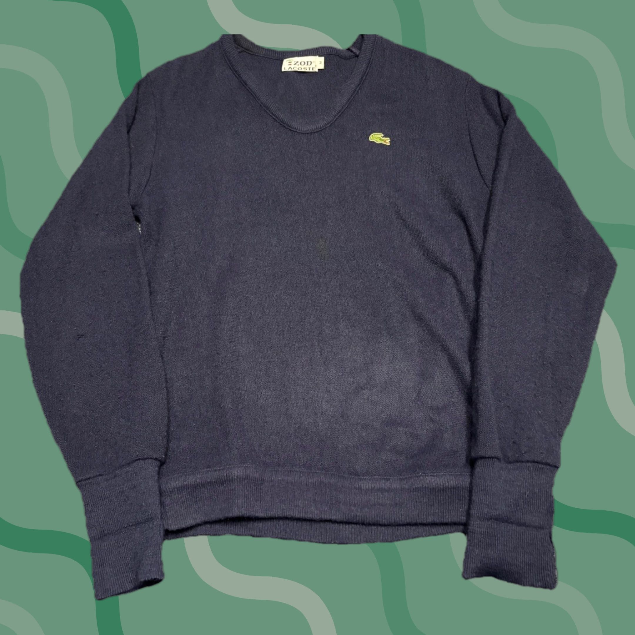 Izod VINTAGE IZOD Lacoste Sweater Men M Long Sleeve V-Neck Acrylic Made USA A3 Size US M / EU 48-50 / 2 - 1 Thumbnail
