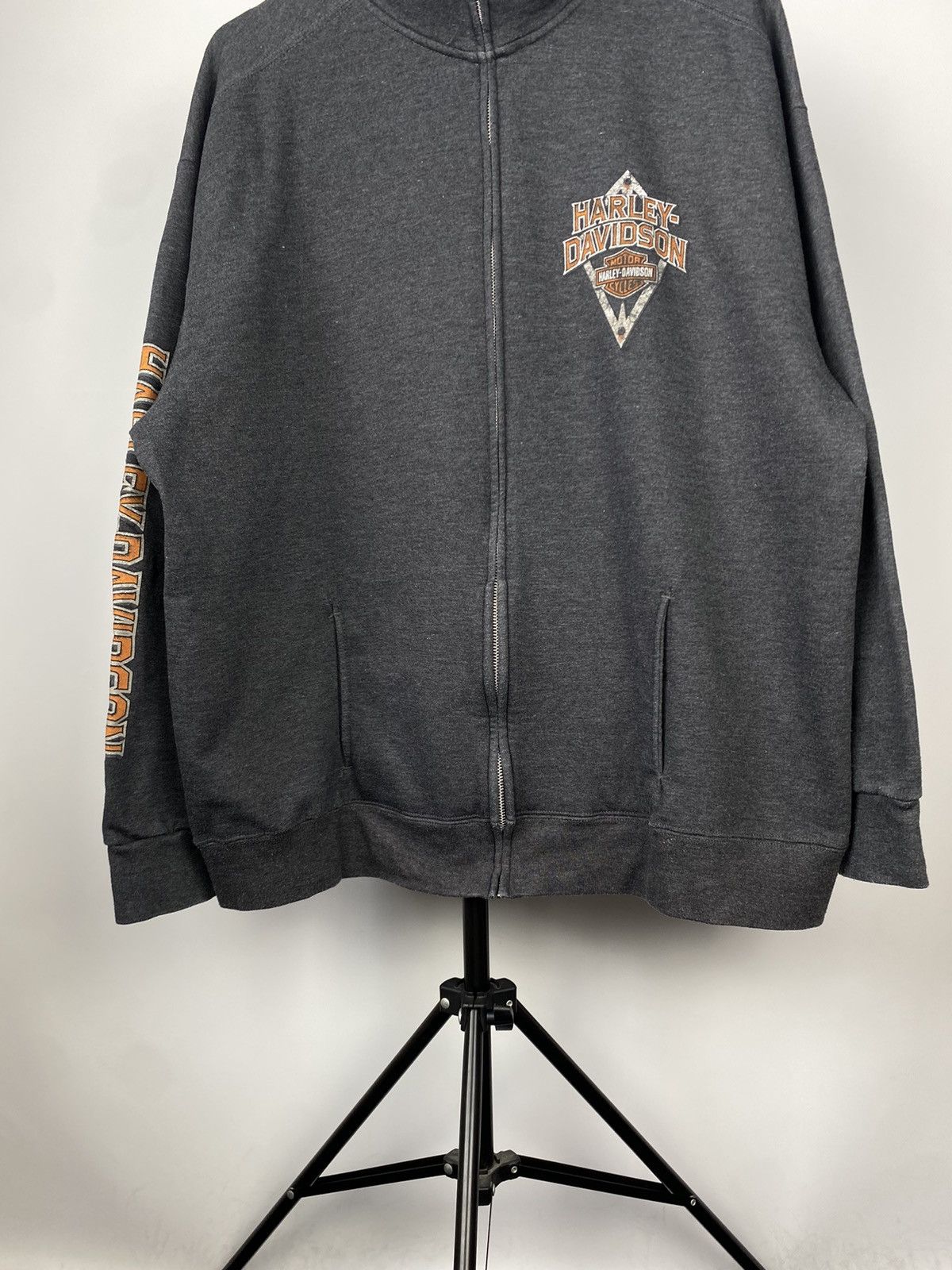 Harley Davidson × Vintage Vintage Harley Davidson Florida Black ZIP Hoodie Size US XL / EU 56 / 4 - 4 Thumbnail