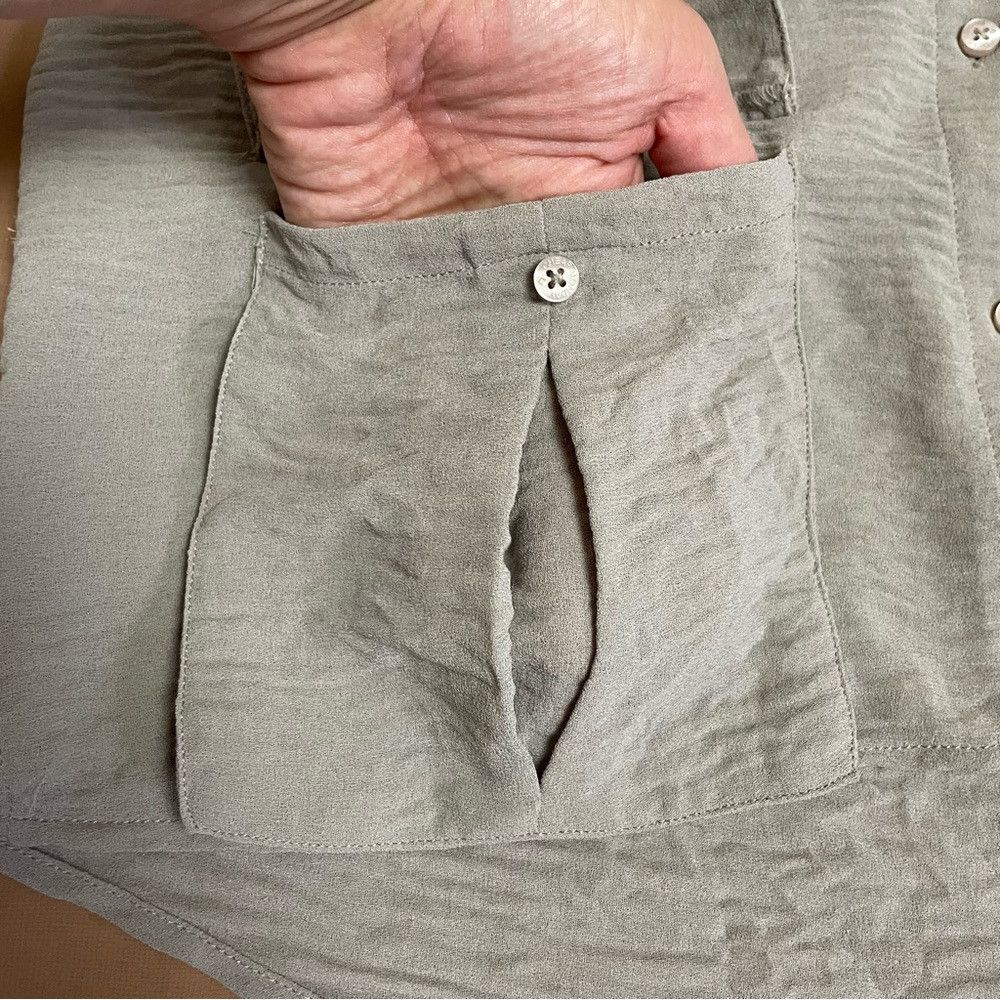 Cheap Monday Cheap Monday Grey Wrinkled Long Sleeve Shirt Size M Size M / US 6-8 / IT 42-44 - 9 Thumbnail