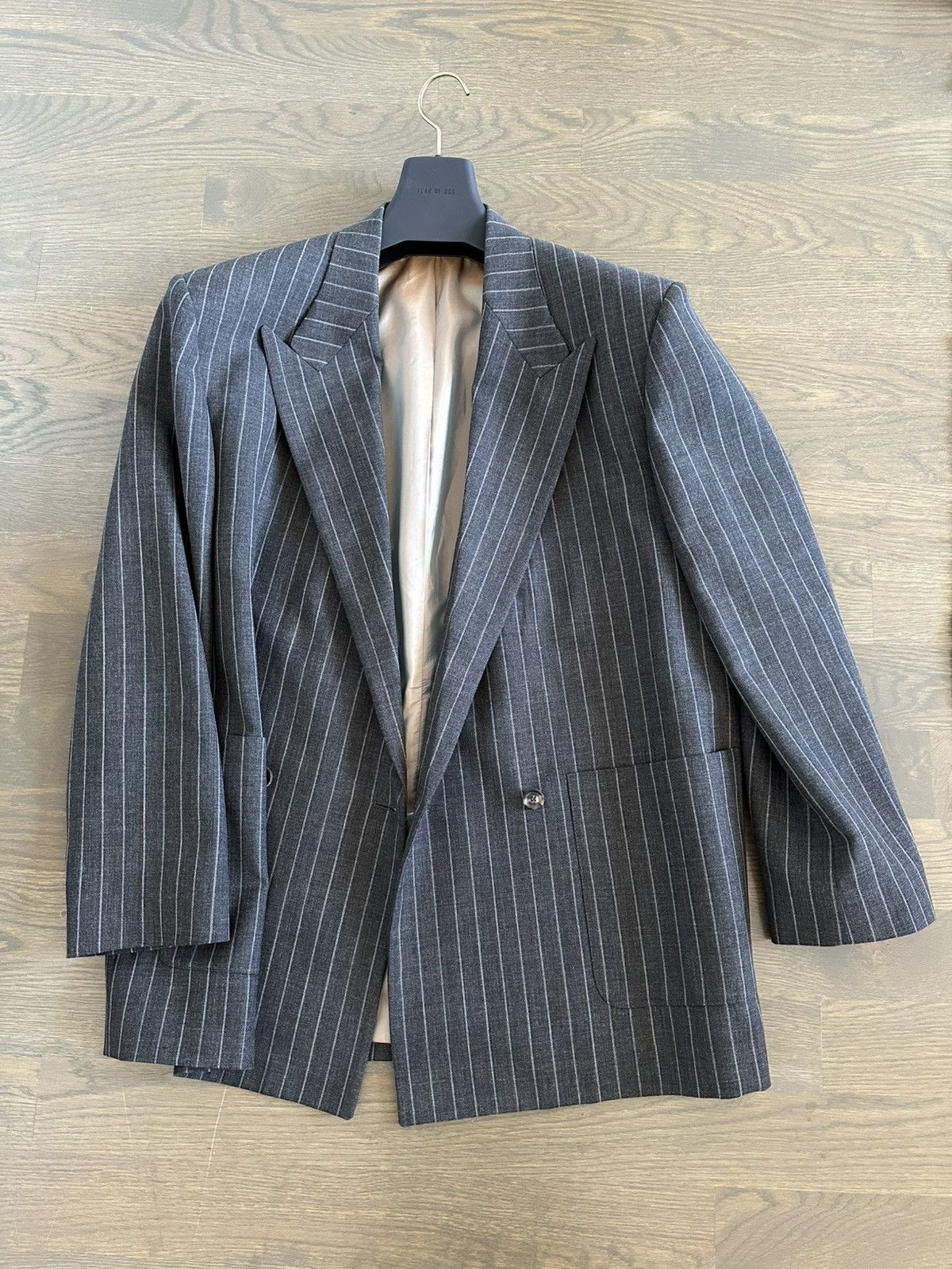 Fear of God 7th Collection Gray Pinstripe Blazer | Grailed