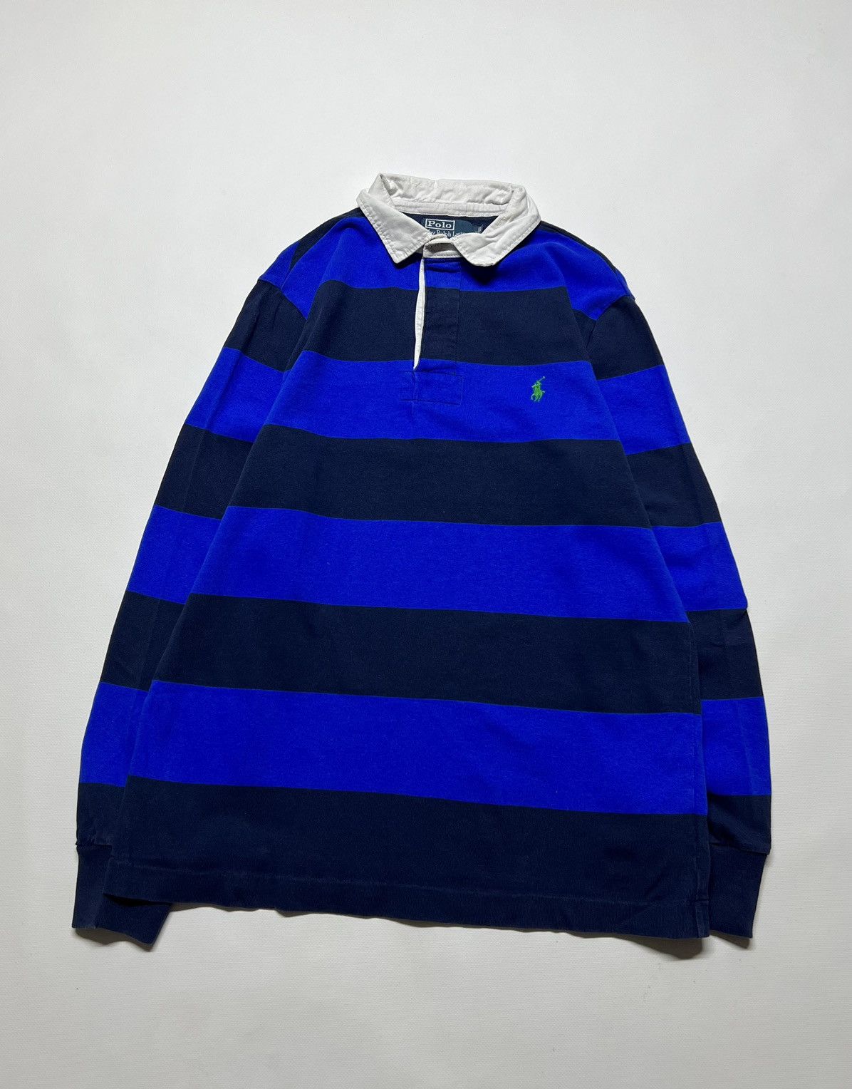 Vintage Vintage Y2k Polo By Ralph Lauren Striped Rugby Long Sleeve Size US M / EU 48-50 / 2 - 2 Thumbnail