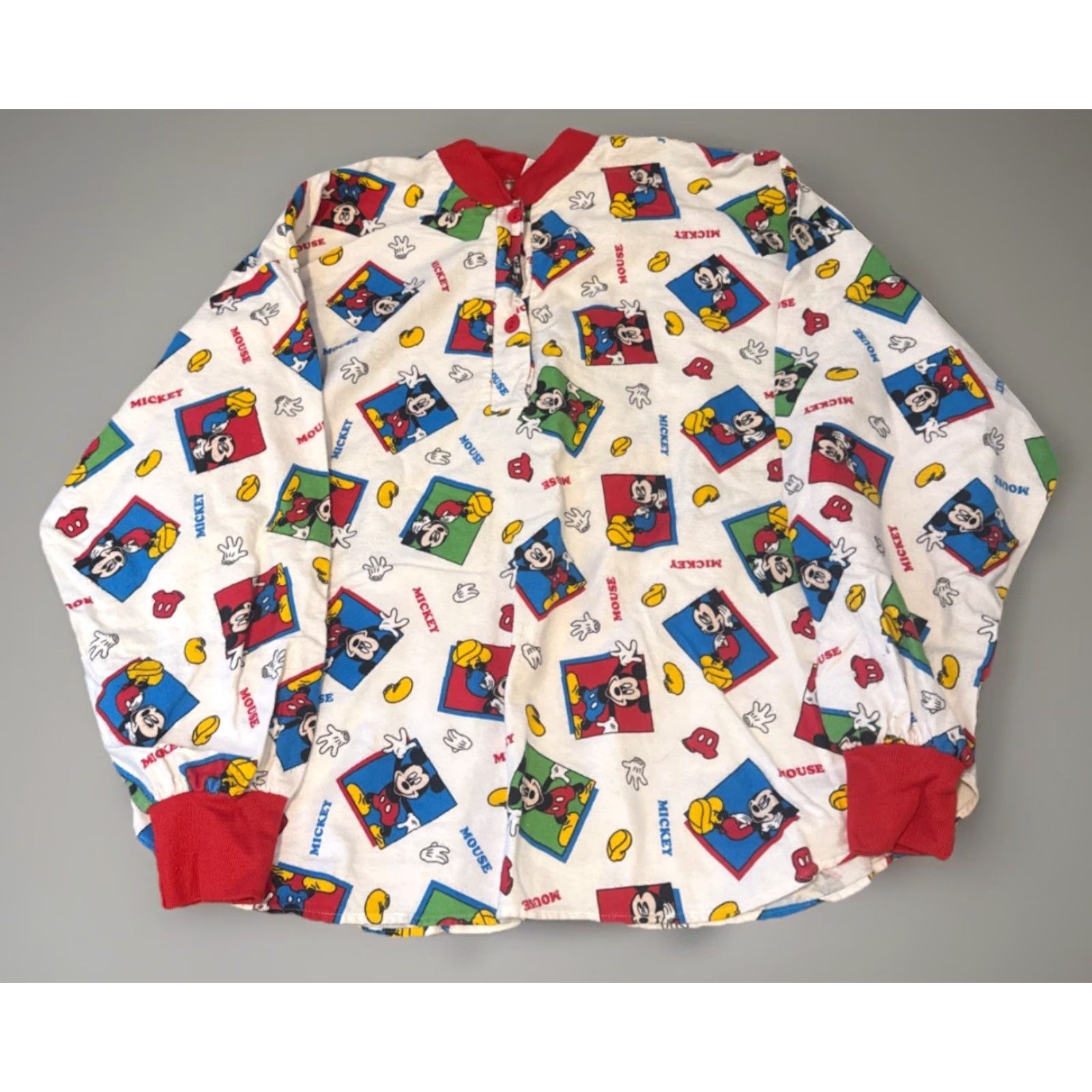 Disney VINTAGE Disney Mickey Unlimited All Over Print Pajamas Sleep Top + Pants Large Size L / US 10 / IT 46 - 2 Thumbnail