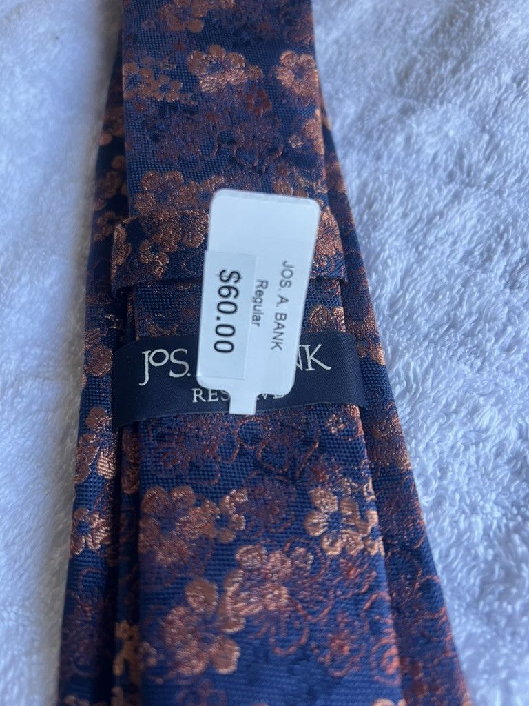 Jos. A. Bank Jos A Bank Navy & Copper tie Size ONE SIZE - 4 Thumbnail