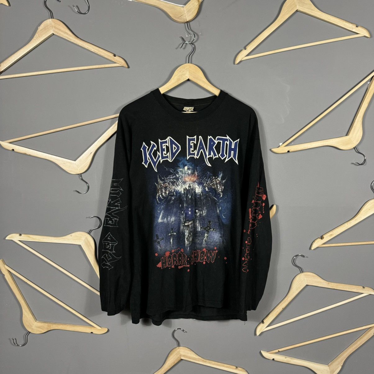 Band Tees Vintage 2002 Iced Earth Horror Show Tour Long Sleeve T-shirt Size US XL / EU 56 / 4 - 1 Thumbnail
