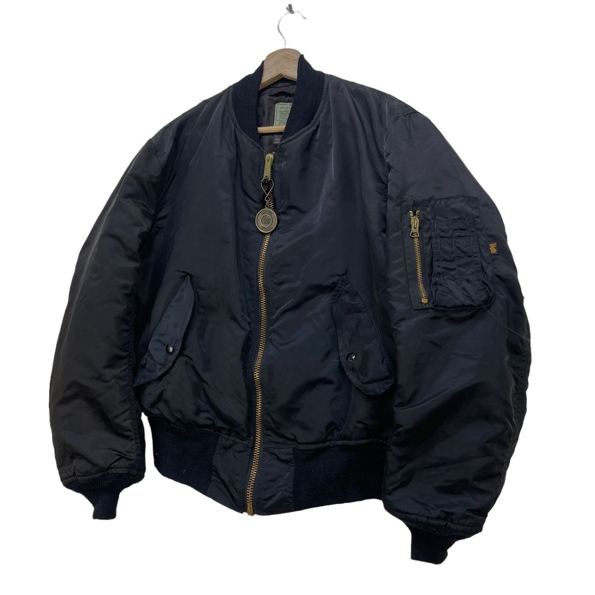Alpha Industries 👉Vintage Alpha Bomber MA 1 Heavy Duty Zip Jacket Size US S / EU 44-46 / 1 - 3 Thumbnail