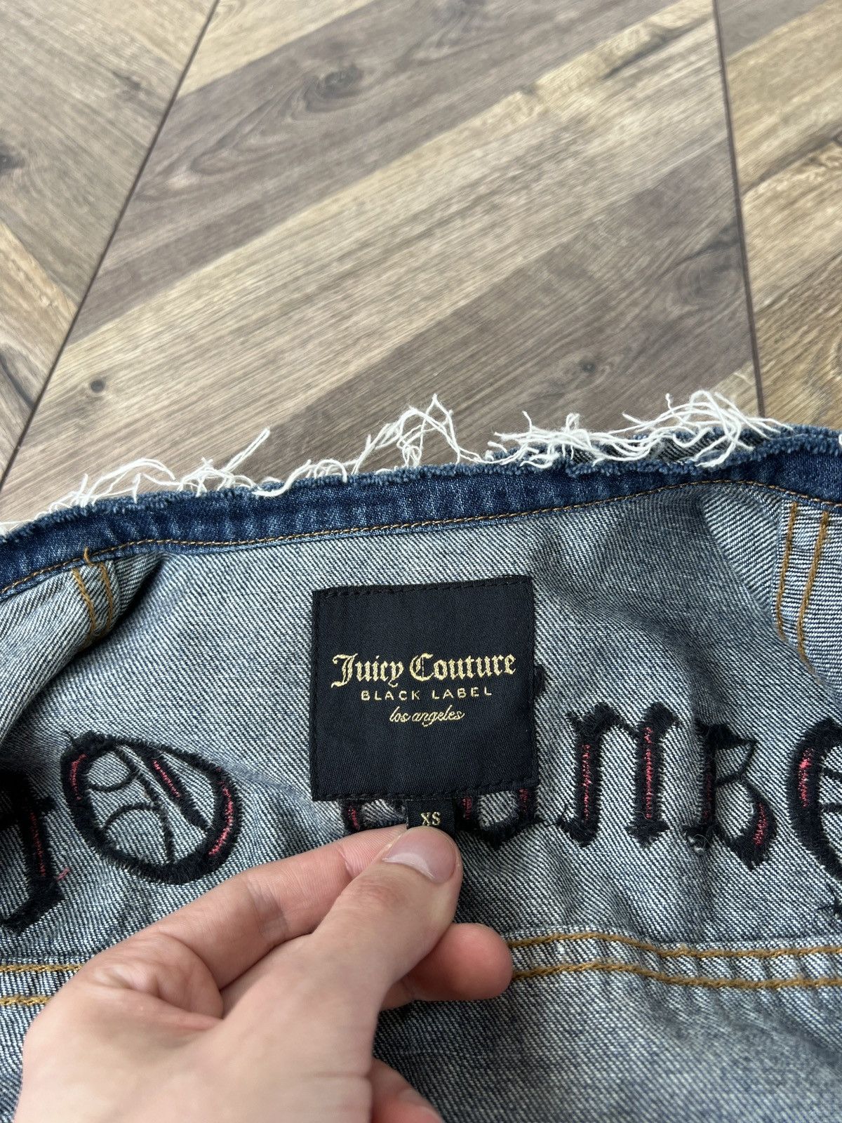 Juicy Couture Vintage RARE Juicy Couture Black Label Denim Jacket Size XS / US 0-2 / IT 36-38 - 9 Thumbnail
