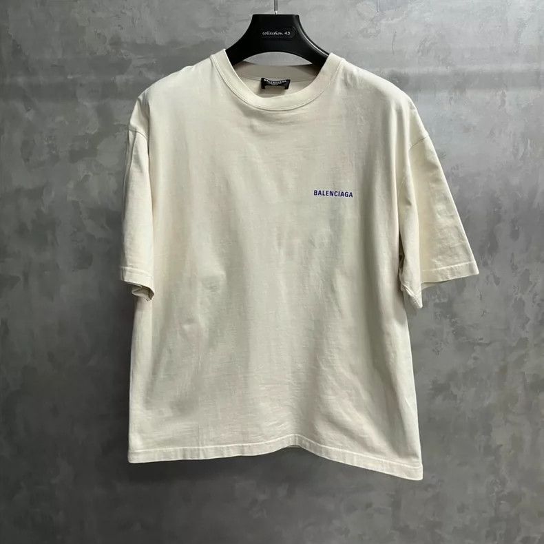 Balenciaga Balenciaga Off-white monogrammed Logo printed crewneck pul Size US L / EU 52-54 / 3 - 1 Thumbnail