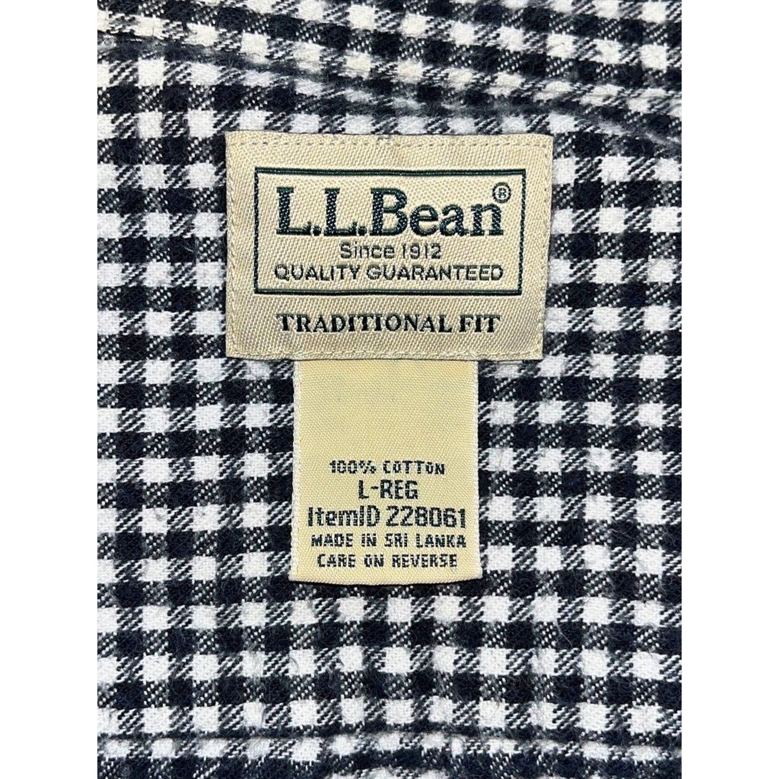 L.L. Bean LL Bean Large Micro Plaid Scotch Flannel Button Down Shirt Size US L / EU 52-54 / 3 - 4 Thumbnail