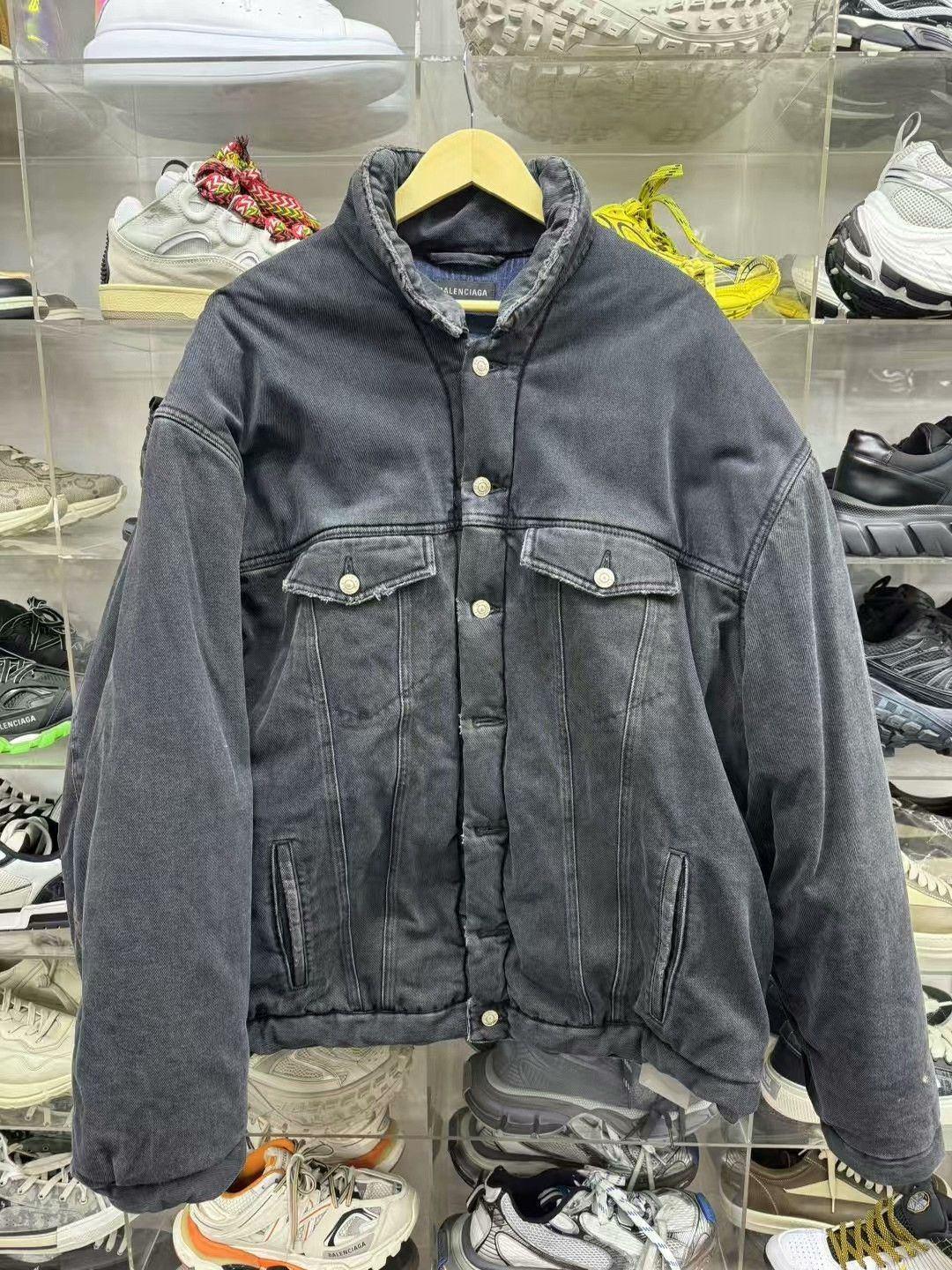 Balenciaga balenciaga color-block oversized denim jacket Size US M / EU 48-50 / 2 - 1 Thumbnail
