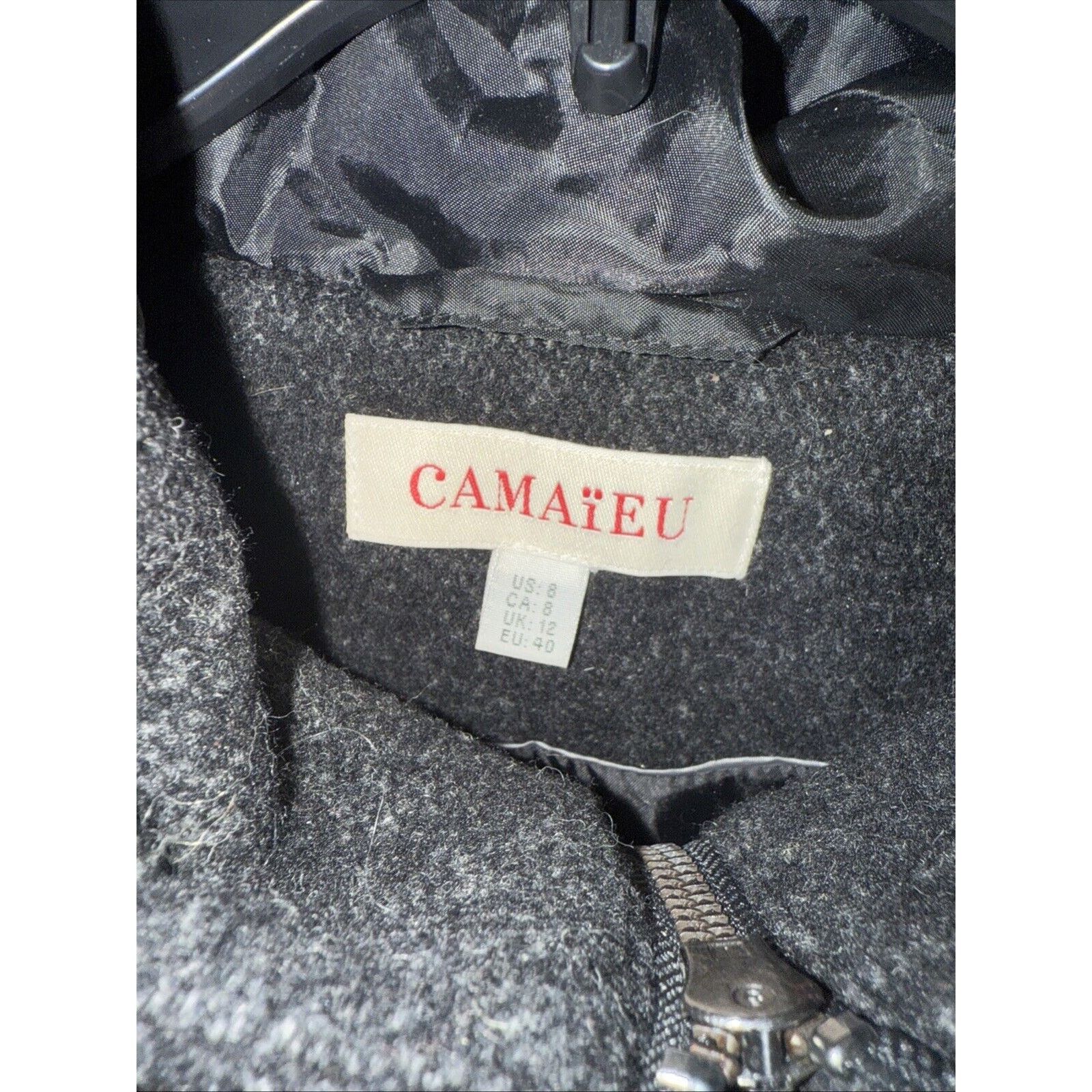 & Other Stories Camaieu Womens Parka Jacket Coat Size 8 Gray Faux Fur Hood Size M / US 6-8 / IT 42-44 - 5 Thumbnail