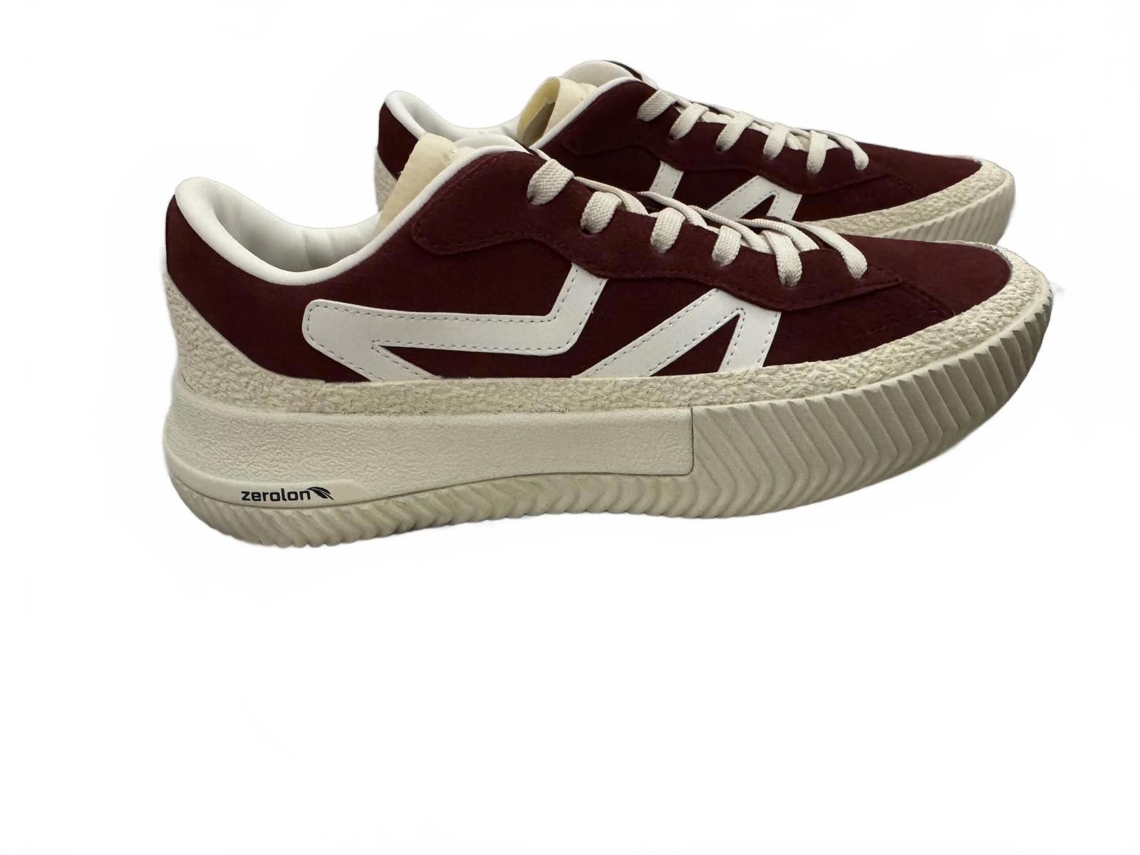 Brandblack Brandblack Downtown II Maroon and Cream Low-Top Sneakers Size US 8.5 / EU 41-42 - 2 Thumbnail