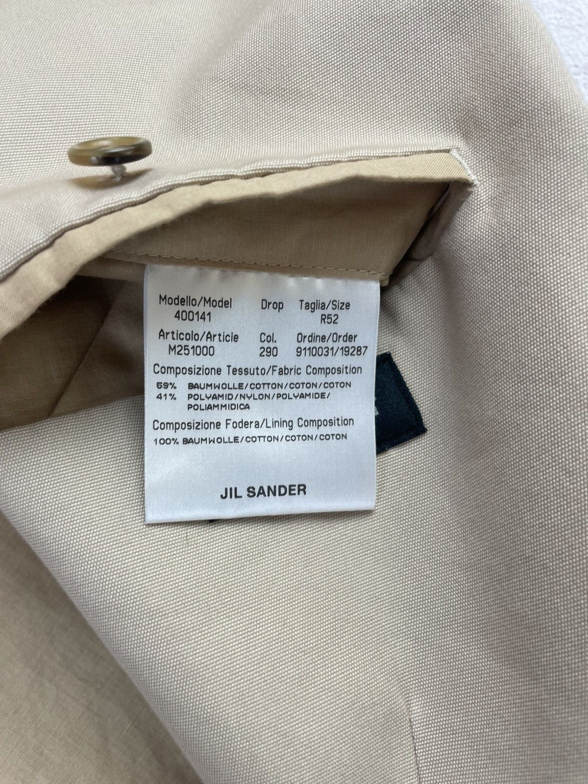 Jil Sander Jil Sander Men’s Cotton Blend Blazer Jacket EU 52 / US 42 Size 52R - 15 Thumbnail