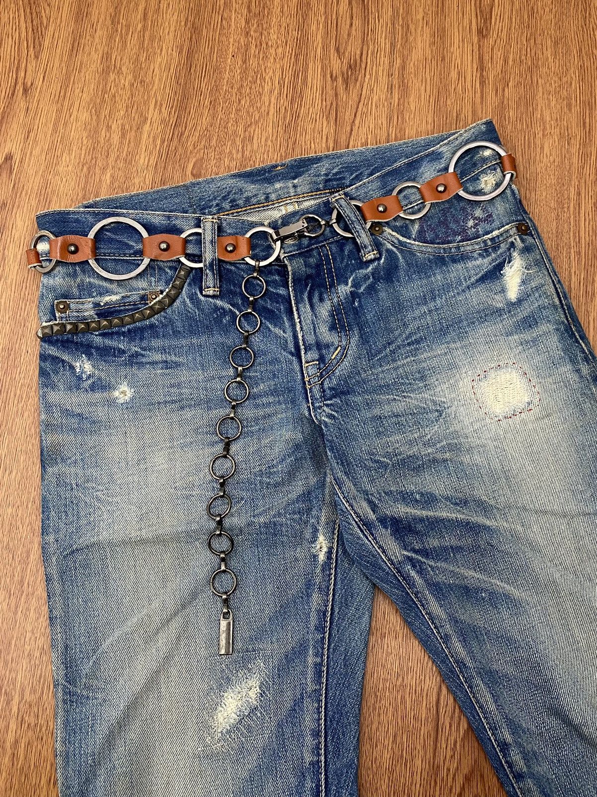 If Six Was Nine × Japanese Brand × Le Grande Bleu (L.G.B.) Ringer chain brown belt Size ONE SIZE - 3 Thumbnail