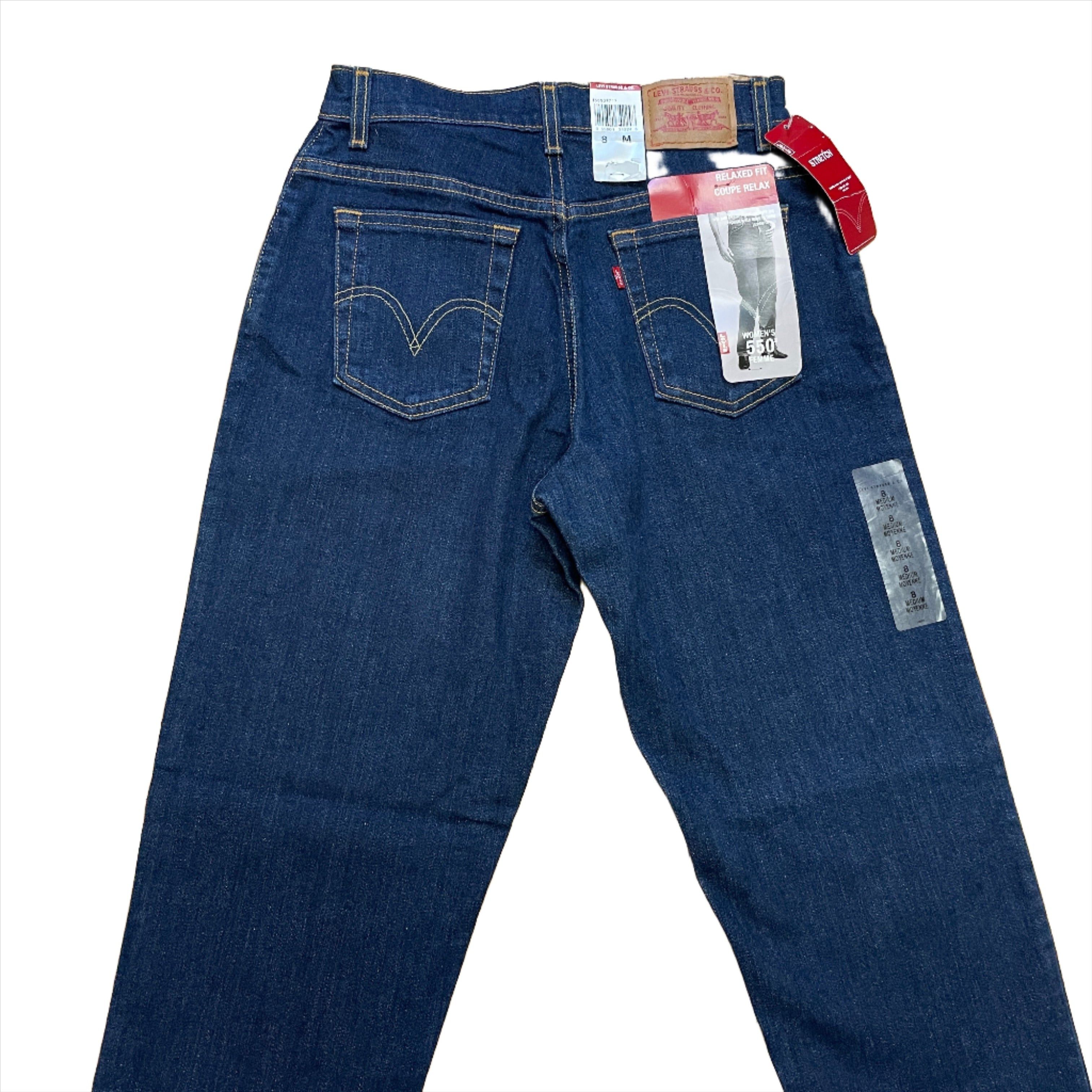 Levi's Vintage Deadstock Dark Wash Levi's Stretch Relaxed Fit 550s Made In Canada 29" Waist Size 29" - 1 Thumbnail