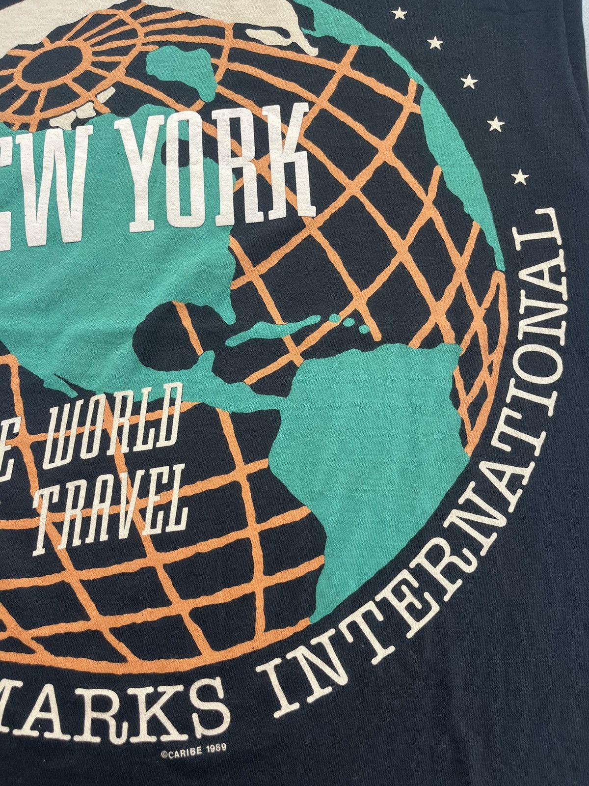 Vintage Vintage NEW YORK Wide World Of Travel 1989’s CARIBE T-shirt Size US XL / EU 56 / 4 - 7 Thumbnail