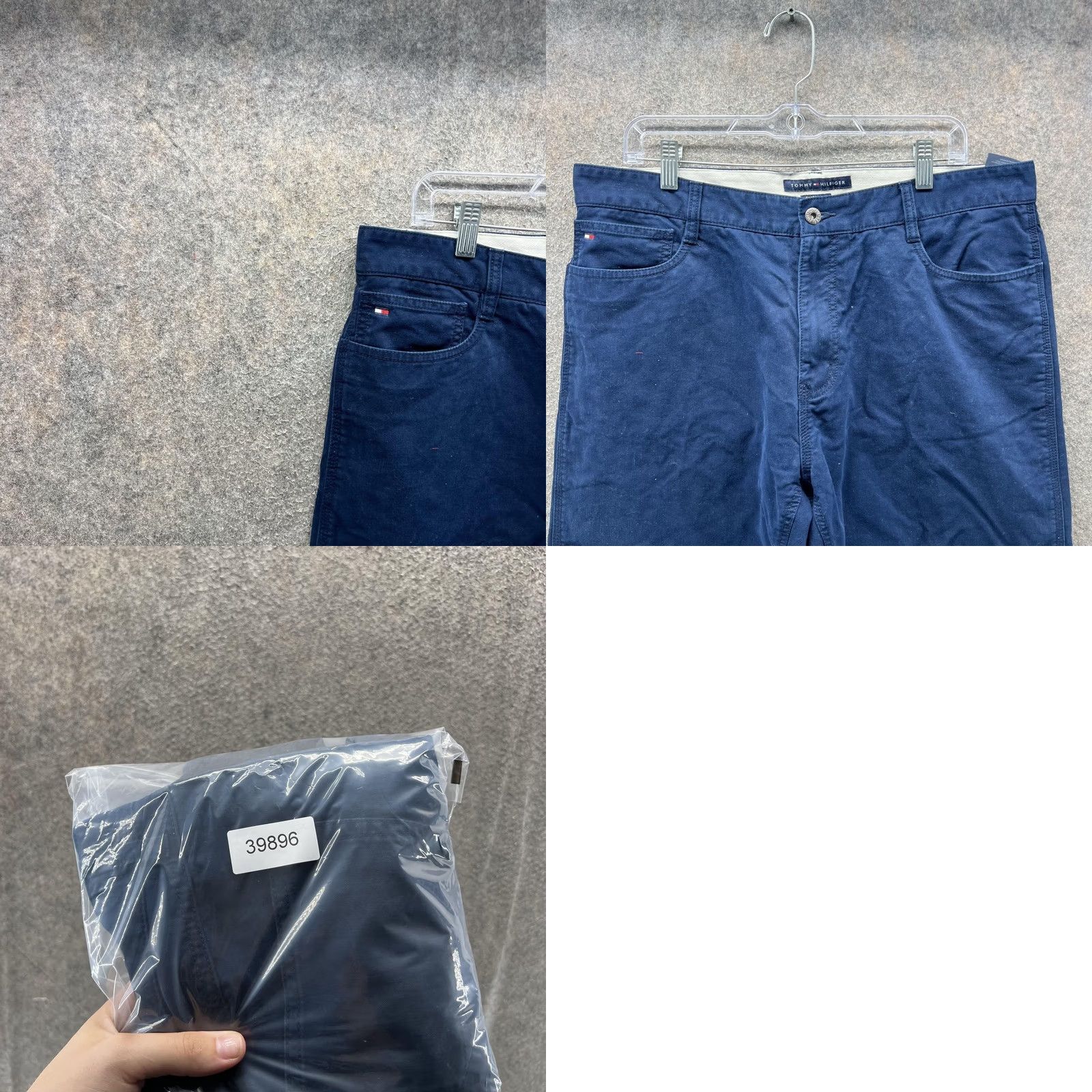 Tommy Hilfiger Tommy Hilfiger Pants Mens 36x30 Blue Custom Fit Chino Straight Leg Flat Front Mens Size 36 Navy Solid Casual Pants Size US 36 / EU 52 - 8 Thumbnail