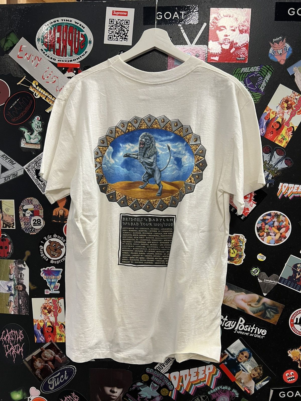 Vintage Vintage 97/98 Rolling Stones Bridges To Babylon Tour Shrit Size US L / EU 52-54 / 3 - 2 Thumbnail