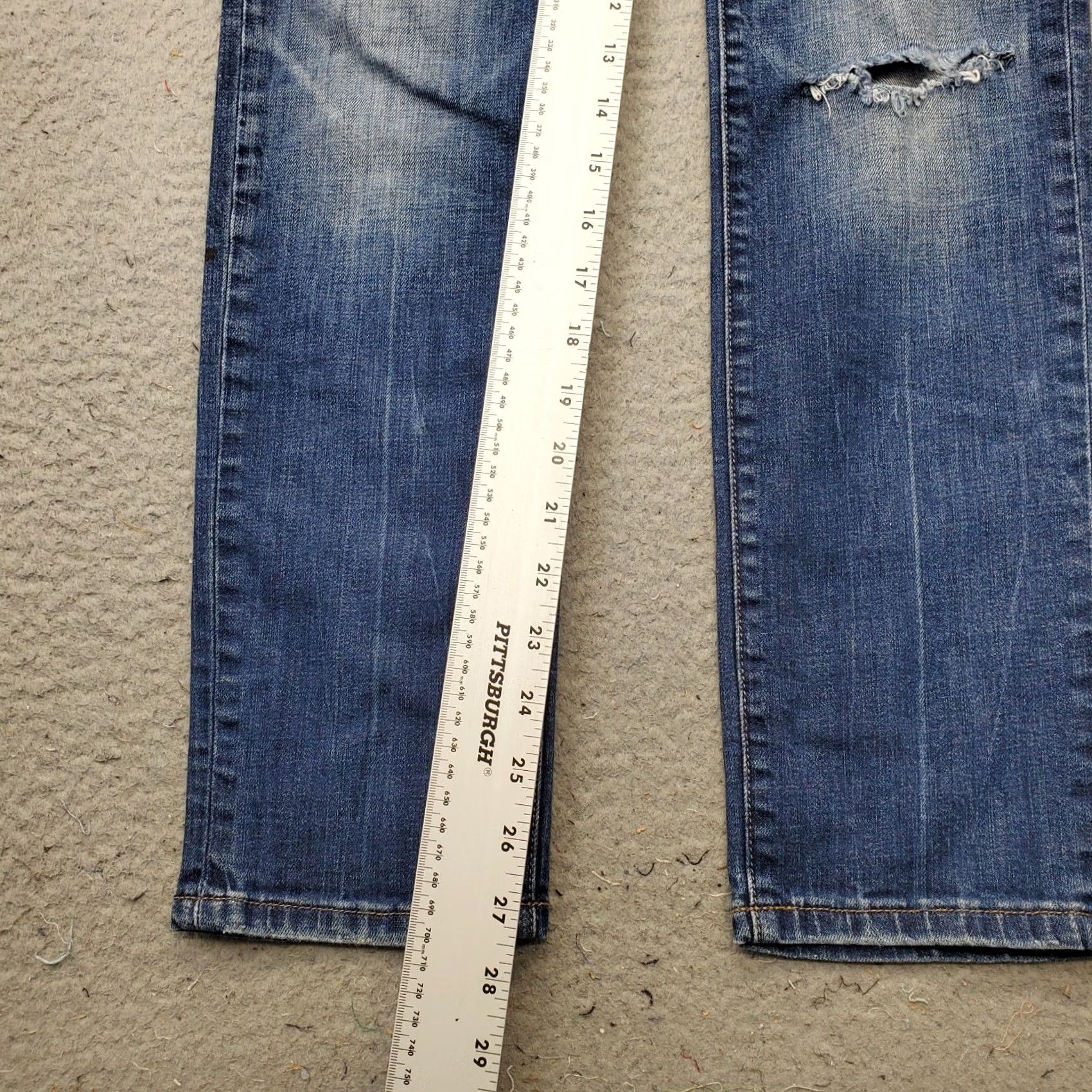 Banana Republic Banana Republic Womens 27P Blue Denim Skinny Jeans 5-Pocket Regular Stretch Distressed Vintage: No Streetwear Size 27" / US 4 / IT 40 - 4 Thumbnail