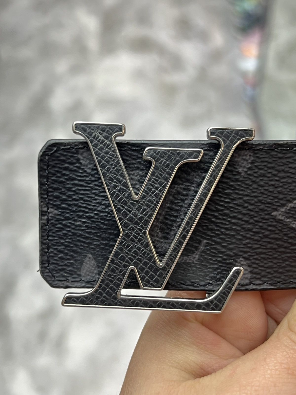Louis Vuitton Louis Vuitton belt silver/black buckle belt Size 44 - 3 Thumbnail