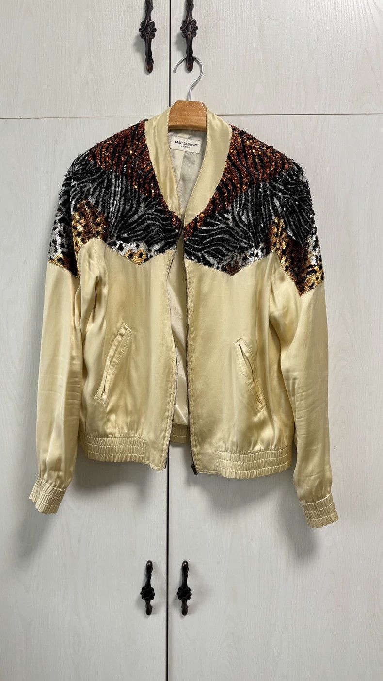 Saint Laurent Paris Saint Laurent Paris Out-of-print heavy duty scale silk jac Size US M / EU 48-50 / 2 - 1 Thumbnail